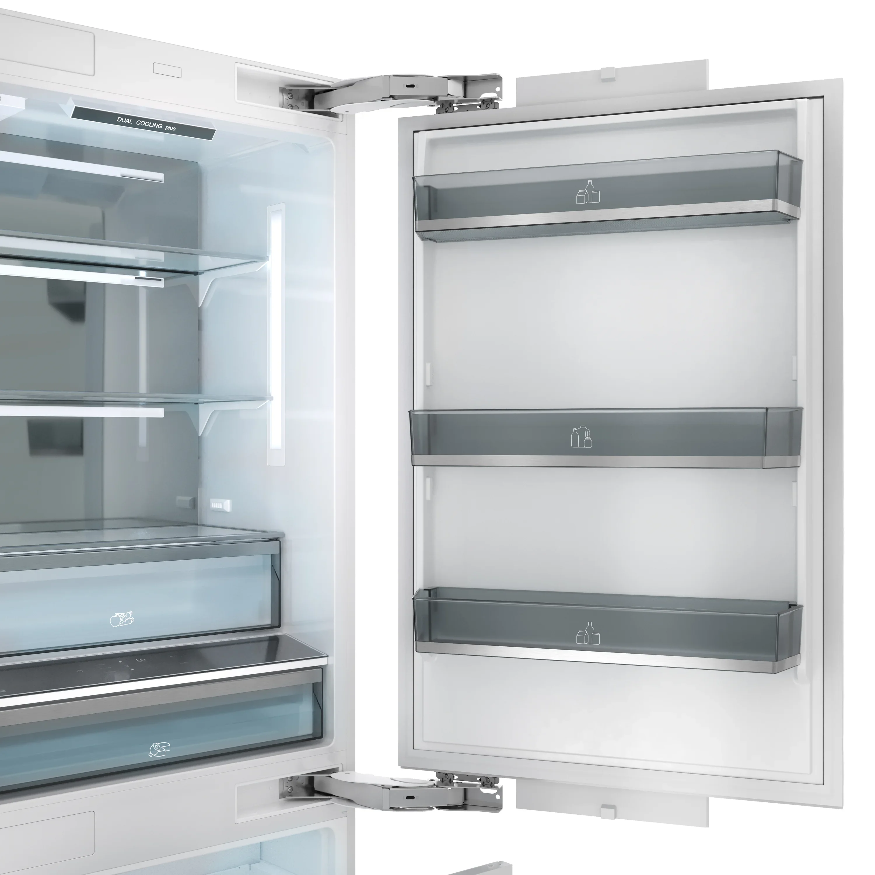Thor Kitchen X-Series 30-Inch 16.1 Cu. Ft. Panel Ready Refrigerator with Bottom Freezer, Internal Water Dispenser and Ice Maker (XRF3016BBP) - Image 7