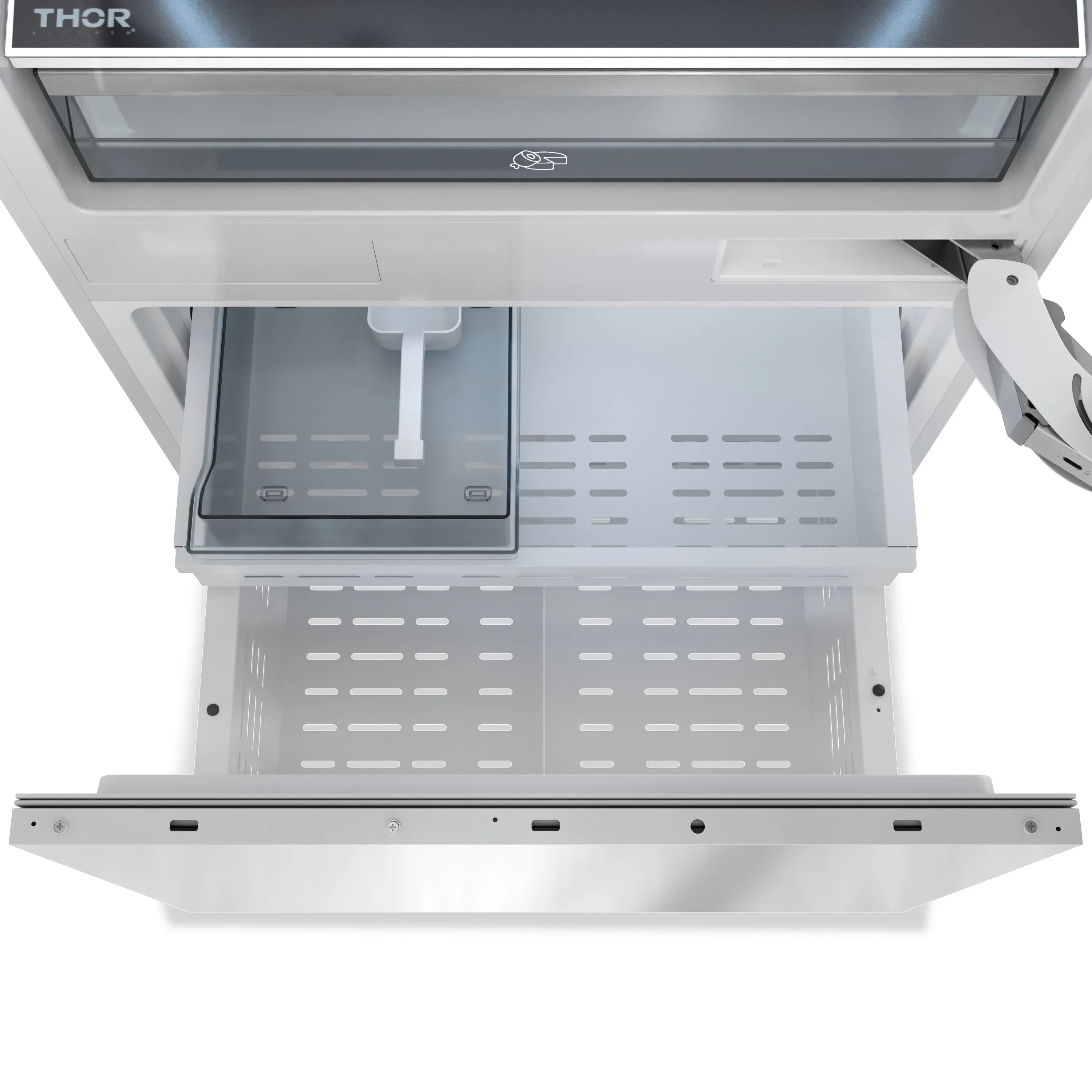 Thor Kitchen X-Series 30-Inch 16.1 Cu. Ft. Panel Ready Refrigerator with Bottom Freezer, Internal Water Dispenser and Ice Maker (XRF3016BBP) - Image 9