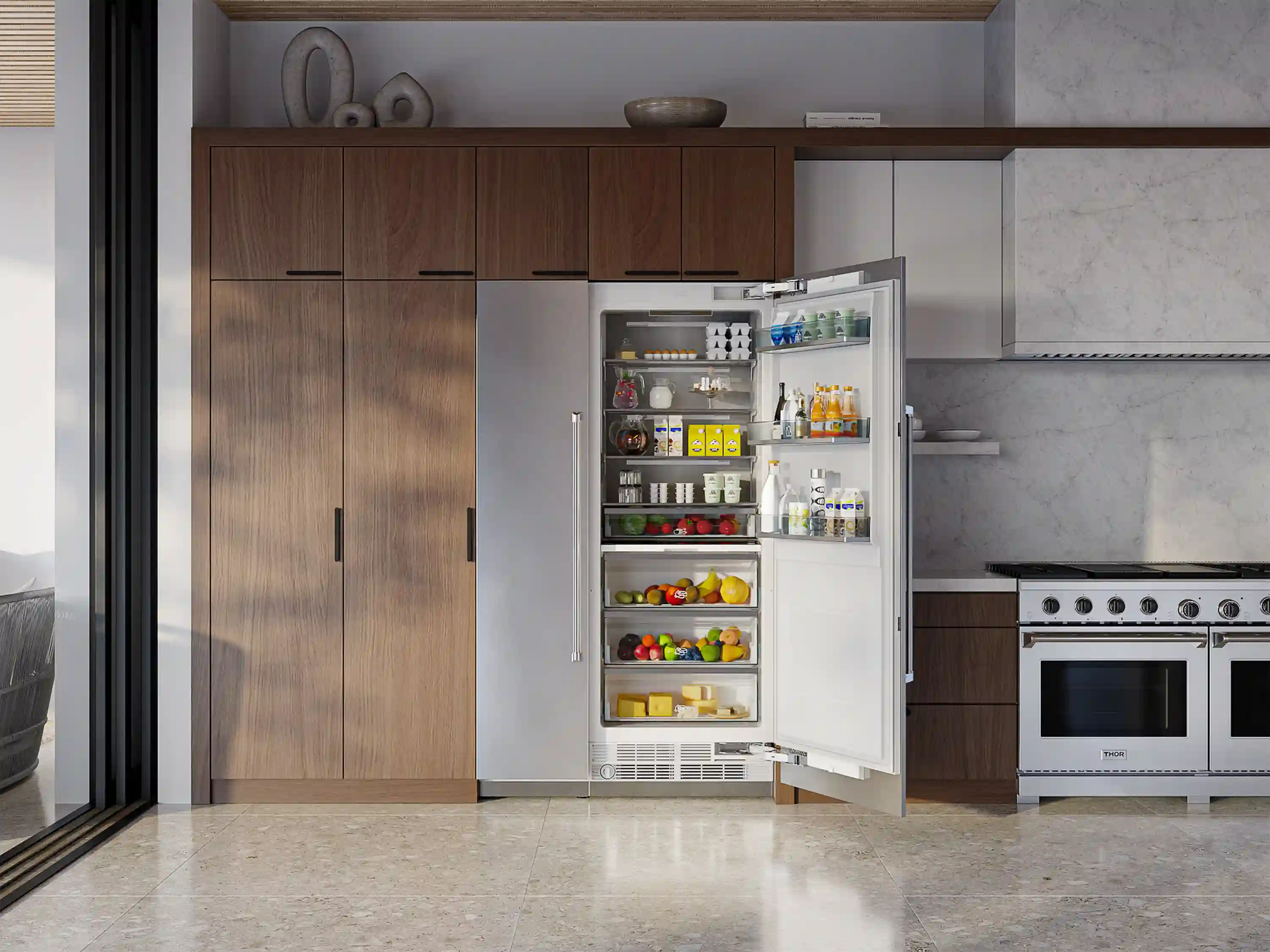 Thor Kitchen X-Series 30-Inch 16.6 Cu. Ft. Column Refrigerator with Internal Water Dispenser in Stainless Steel (XRF30CRF-SS) - Image 4