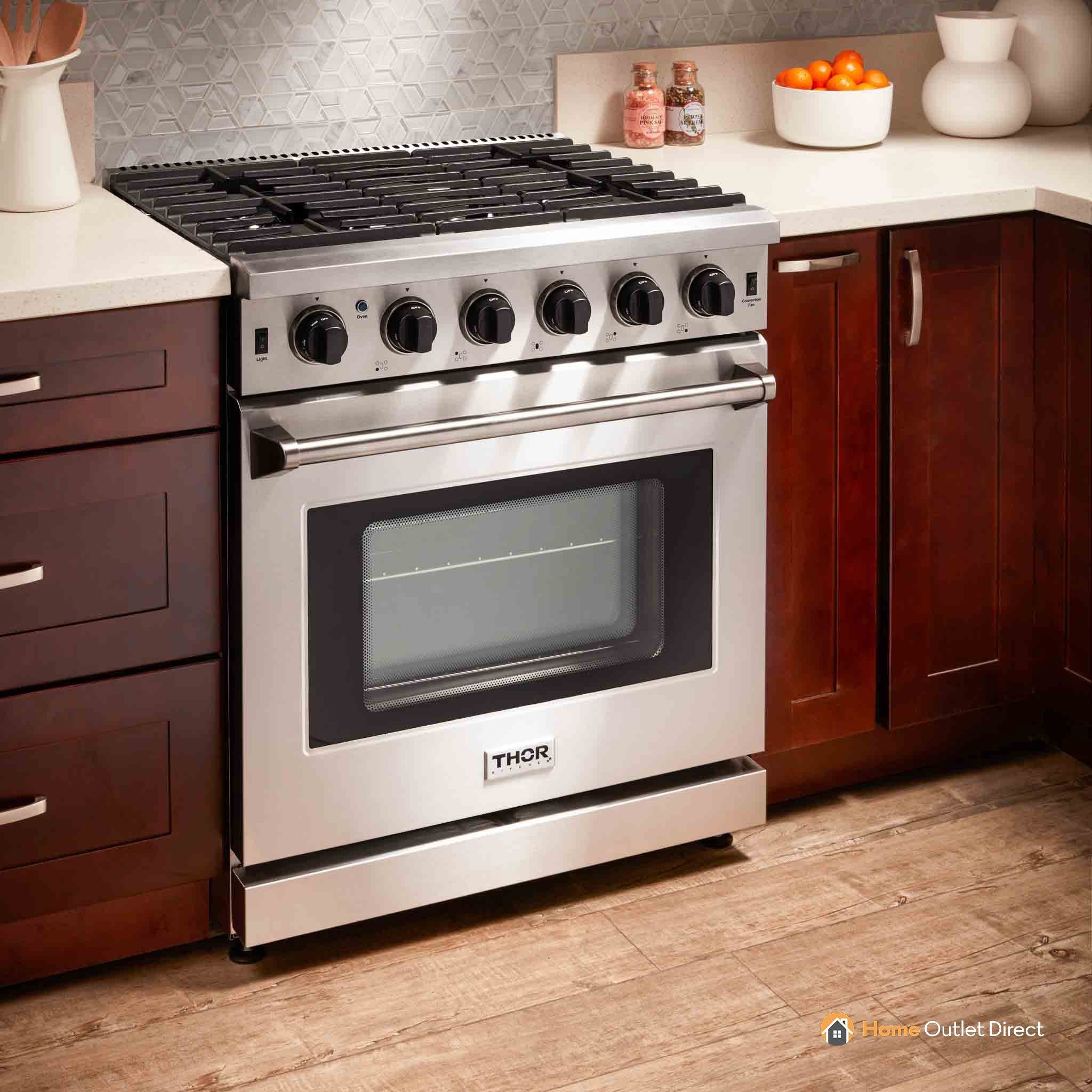 Thor Kitchen 30-Inch Propane Gas Range with 5 Burners, 4.55 cu. ft Oven in Stainless Steel (LRG3001ULP) - Image 10