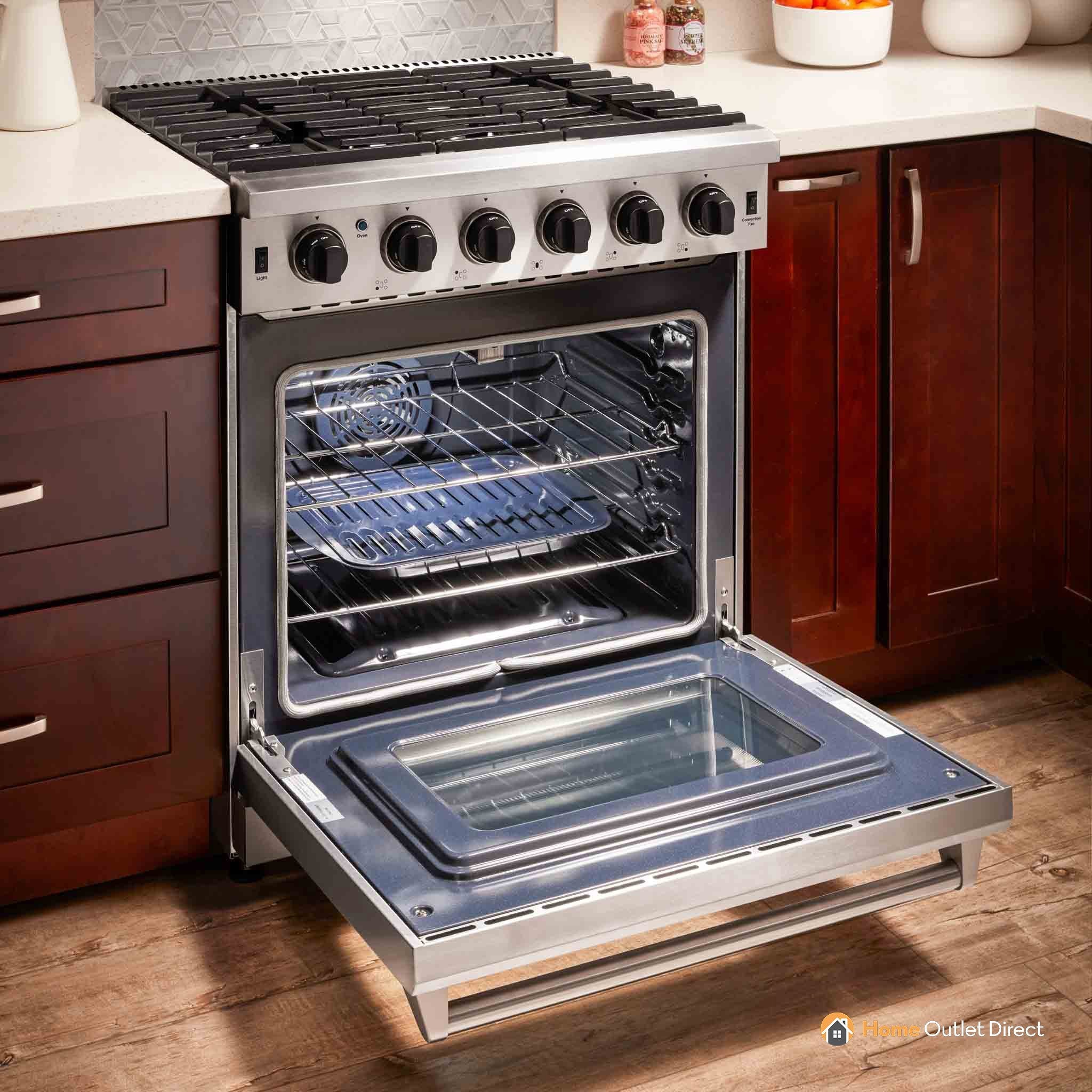 Thor Kitchen 30-Inch Propane Gas Range with 5 Burners, 4.55 cu. ft Oven in Stainless Steel (LRG3001ULP) - Image 11