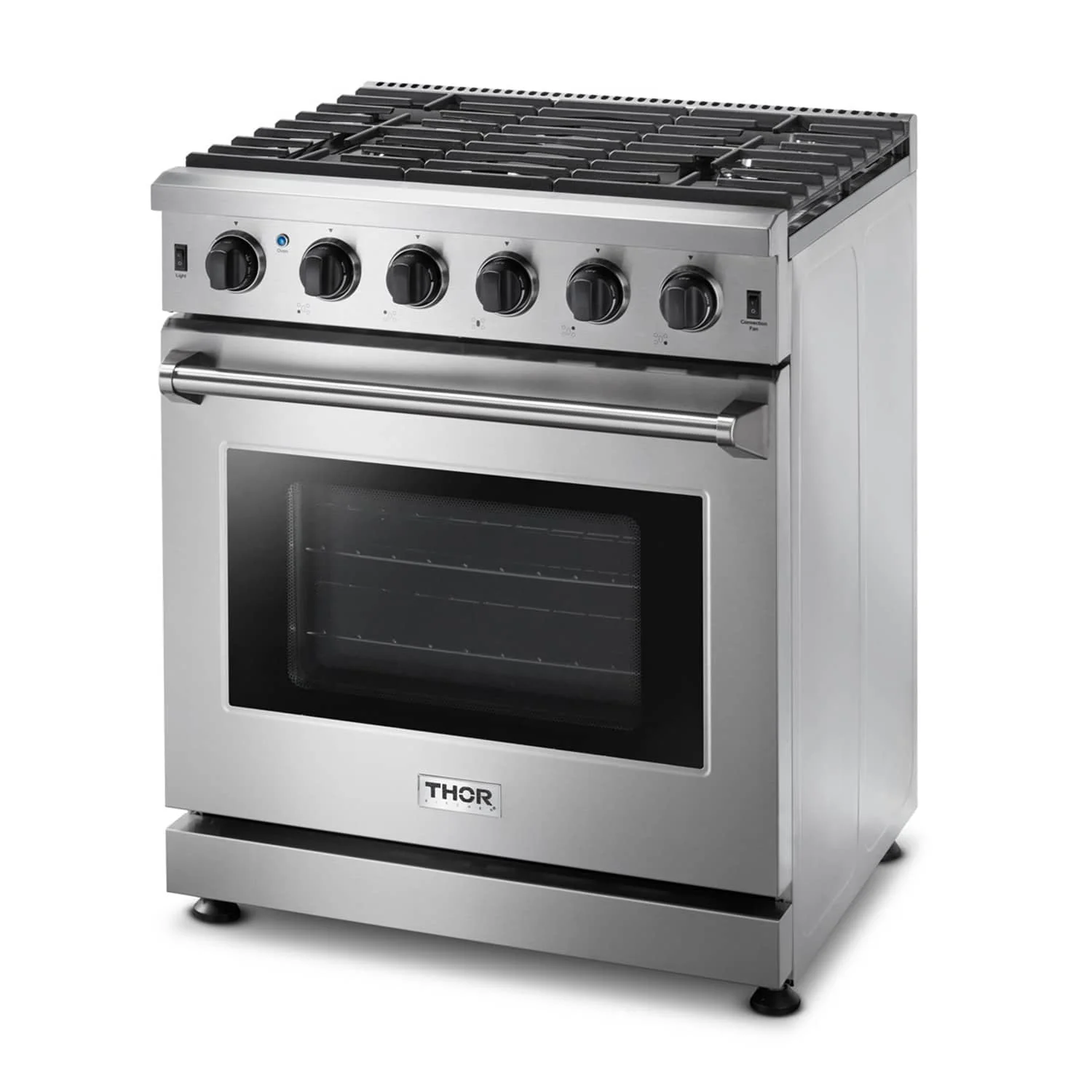 Thor Kitchen 30-Inch Propane Gas Range with 5 Burners, 4.55 cu. ft Oven in Stainless Steel (LRG3001ULP) - Image 2