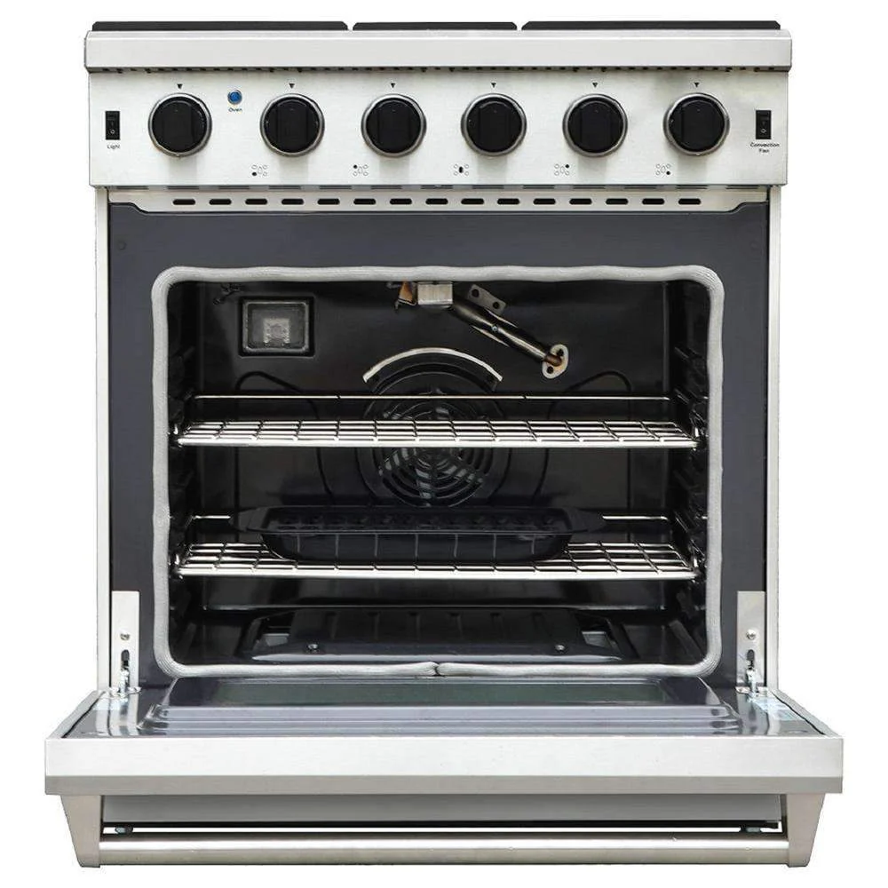 Thor Kitchen 30-Inch Propane Gas Range with 5 Burners, 4.55 cu. ft Oven in Stainless Steel (LRG3001ULP) - Image 4