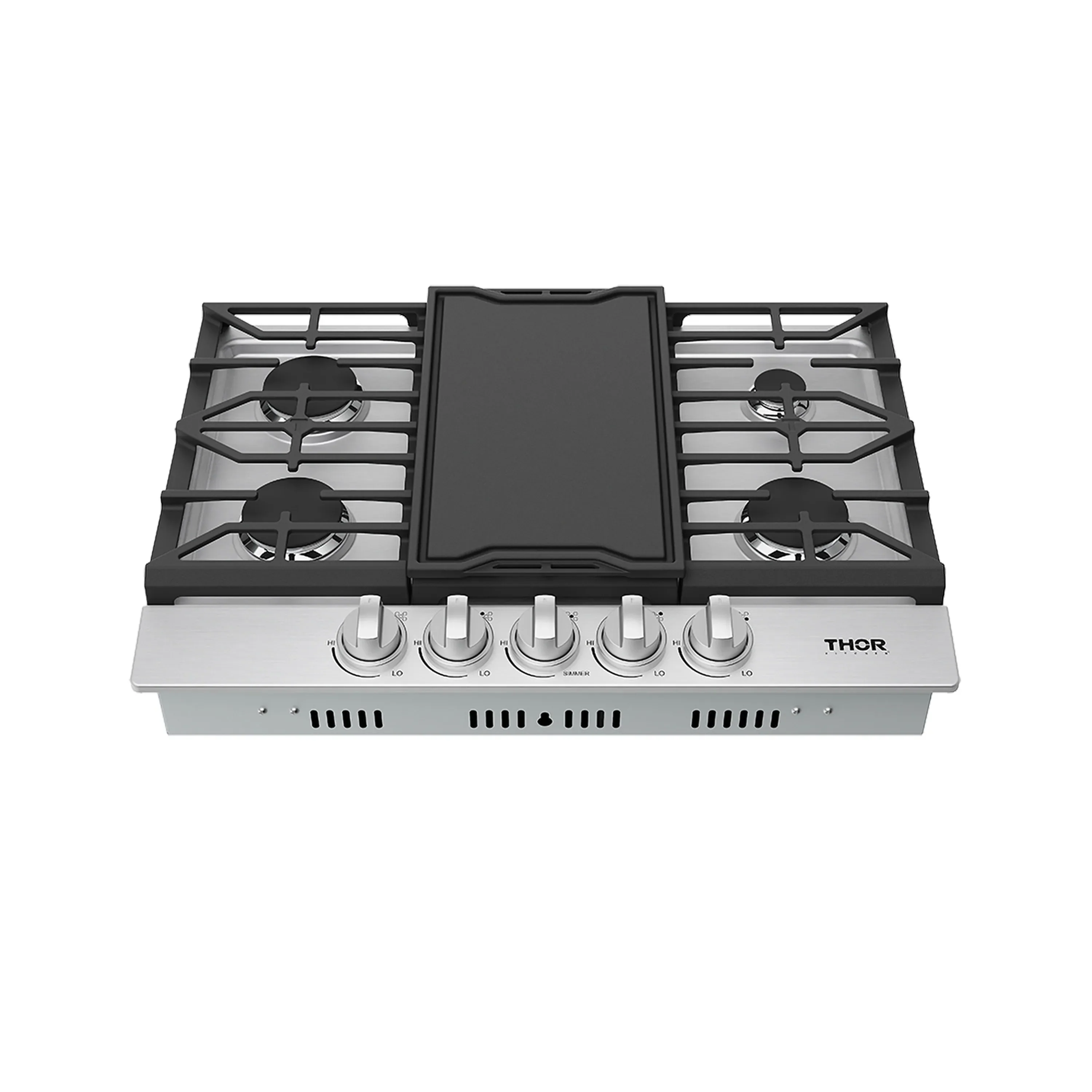 Thor Kitchen 30-Inch Professional Natural Gas Cooktop with Stainless Steel Knobs (TGC30F) - Image 7