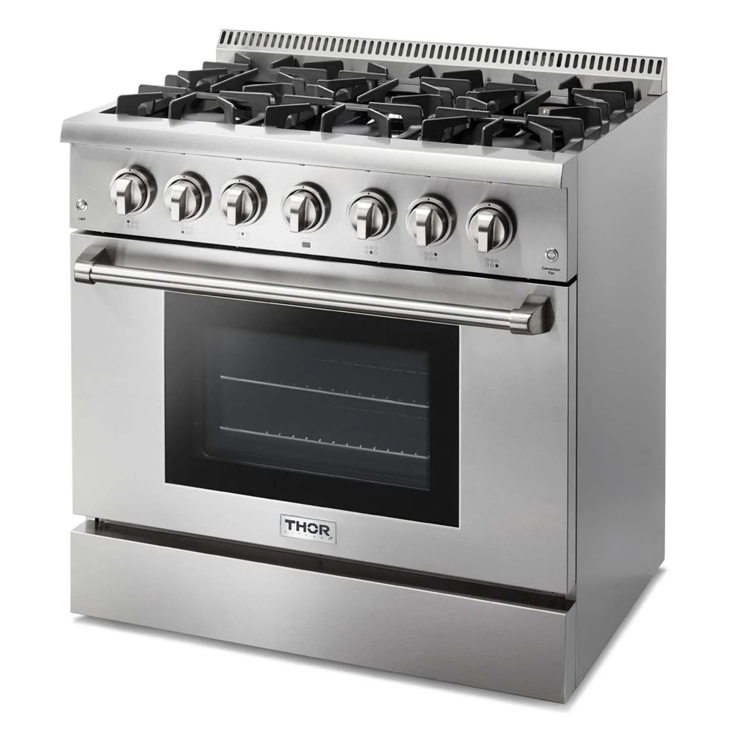 Thor Kitchen 36-Inch 5.2 Cu. Ft. Oven Dual Fuel Range with Propane Gas Cooktop in Stainless Steel (HRD3606ULP) - Image 6