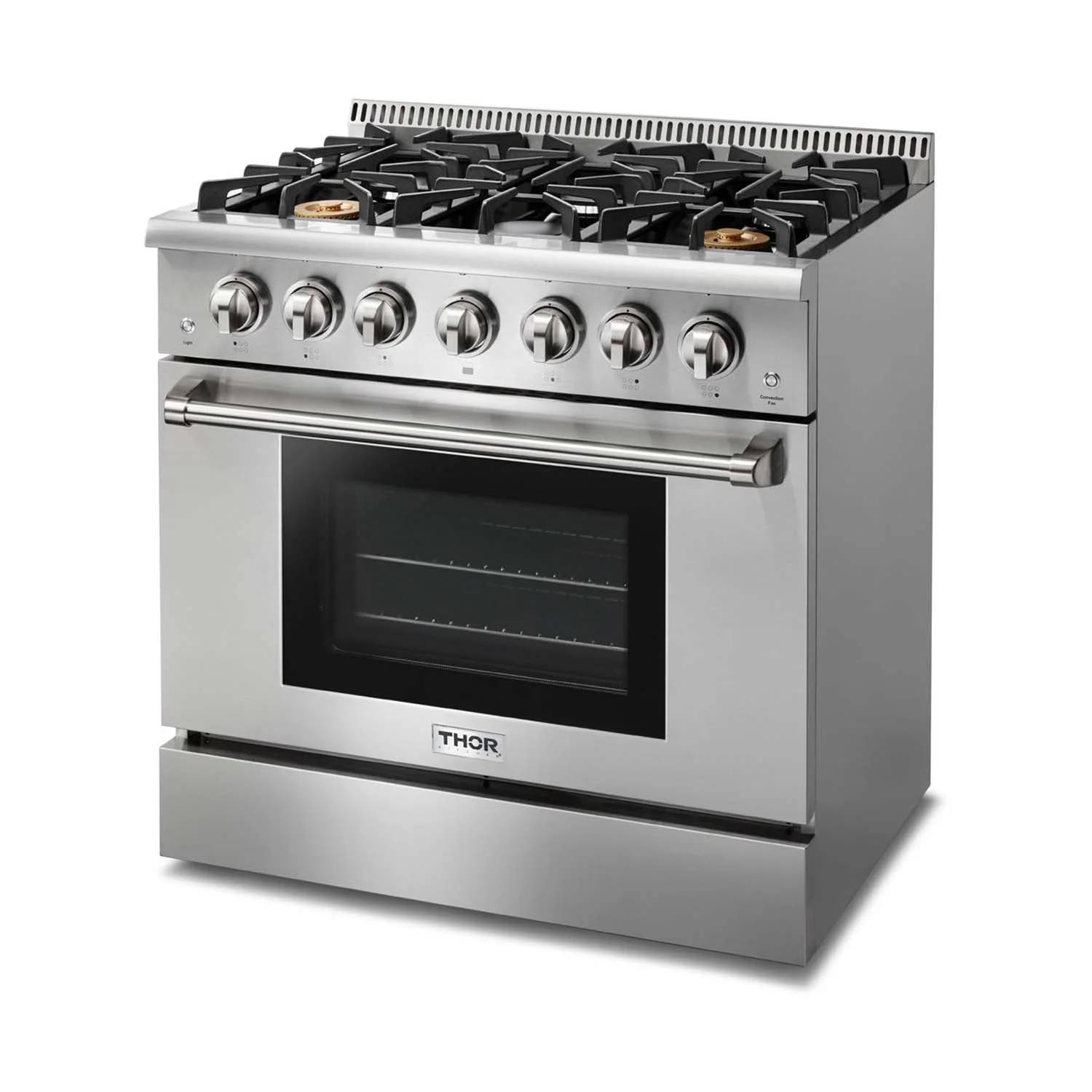 Thor Kitchen 36-Inch 5.2 Cu. Ft. Professional Propane Gas Range with in Stainless Steel (HRG3618ULP) - Image 4