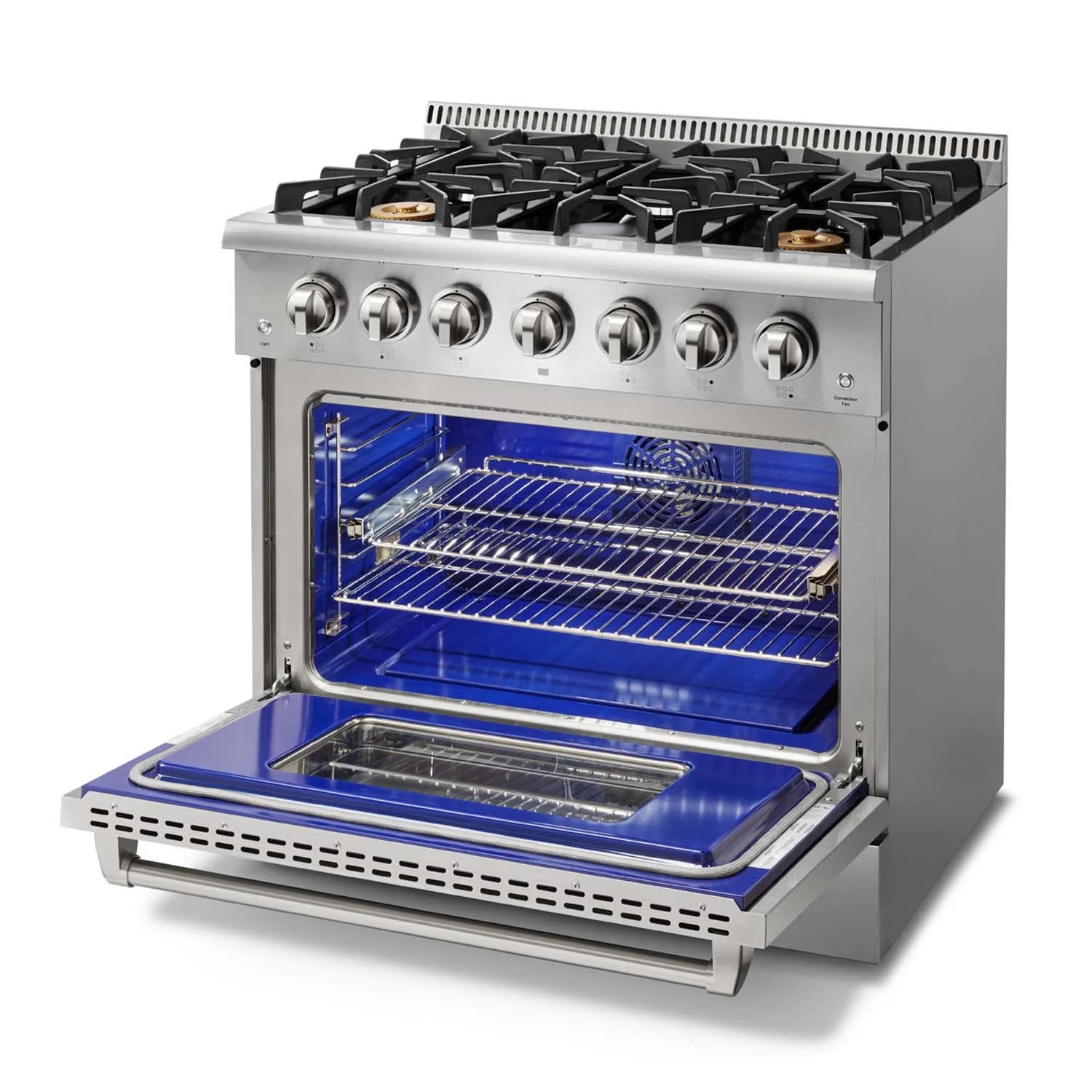 Thor Kitchen 36-Inch 5.2 Cu. Ft. Professional Propane Gas Range with in Stainless Steel (HRG3618ULP) - Image 5