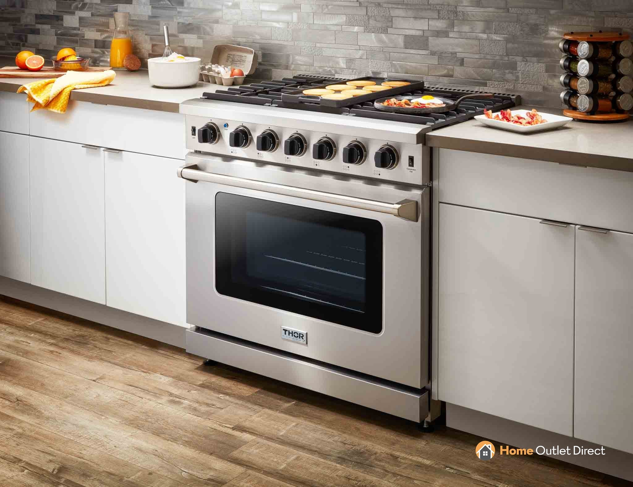 Thor Kitchen 36-Inch Propane Gas Range with 6.0 Cu. Ft. Oven in Stainless Steel (LRG3601ULP) - Image 10