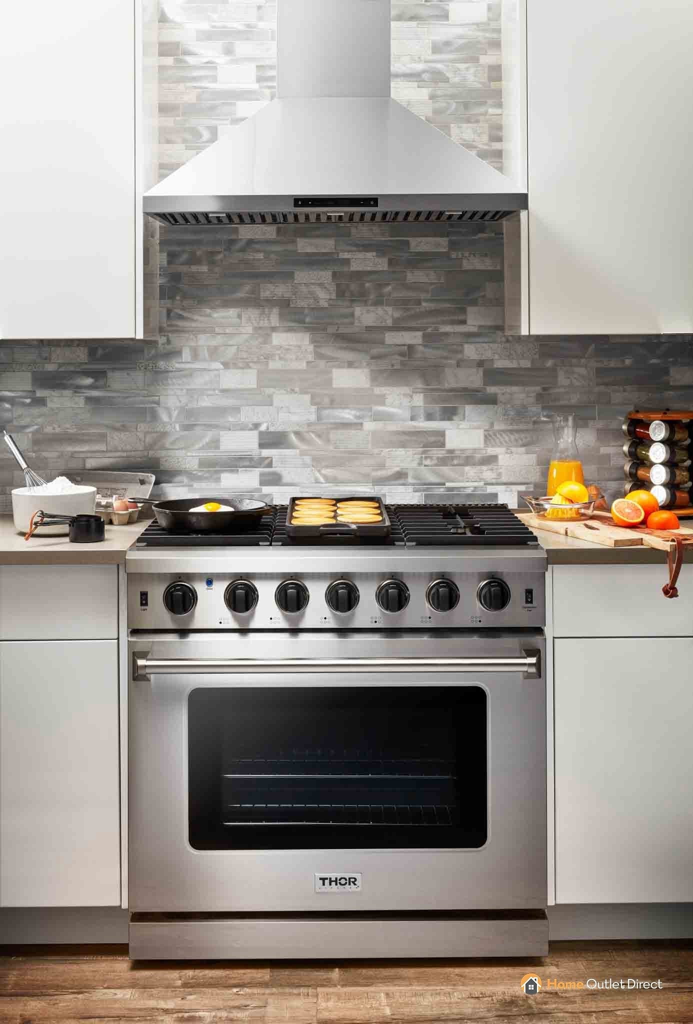 Thor Kitchen 36-Inch Propane Gas Range with 6.0 Cu. Ft. Oven in Stainless Steel (LRG3601ULP) - Image 8