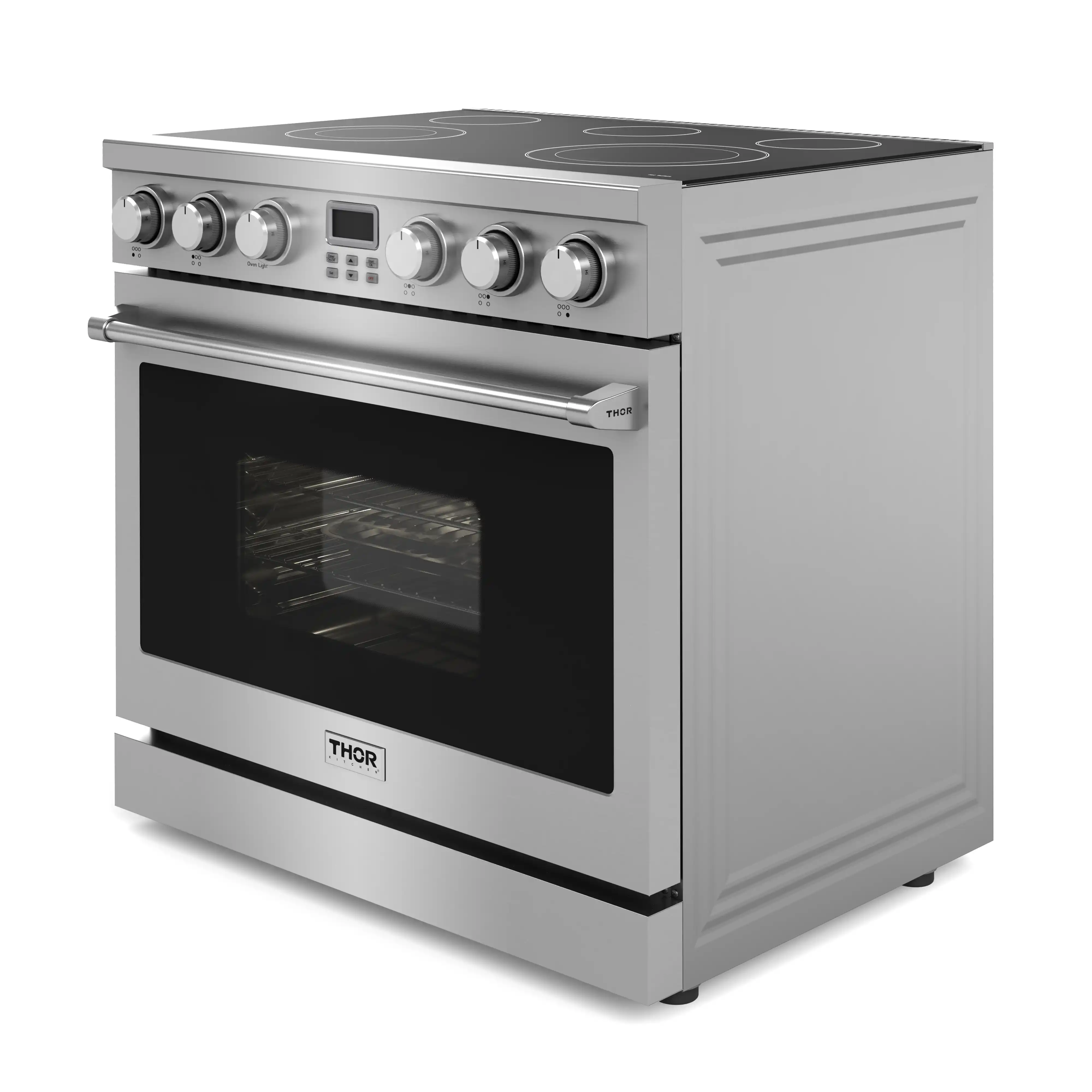 Thor Kitchen 36-Inch Electric Range with 6.0 cu. ft. Convection Oven in Stainless Steel (ARE36) - Image 3