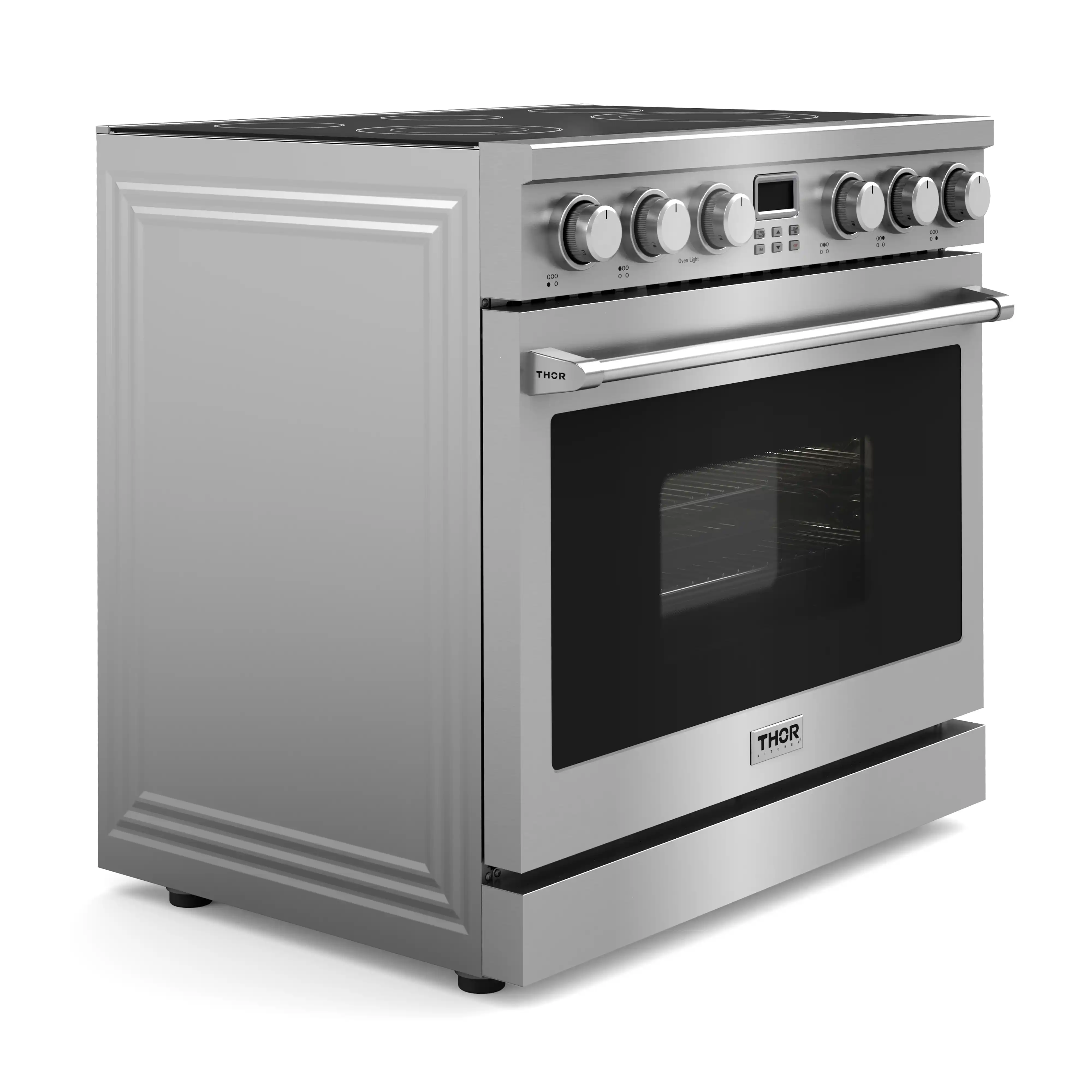 Thor Kitchen 36-Inch Electric Range with 6.0 cu. ft. Convection Oven in Stainless Steel (ARE36) - Image 5