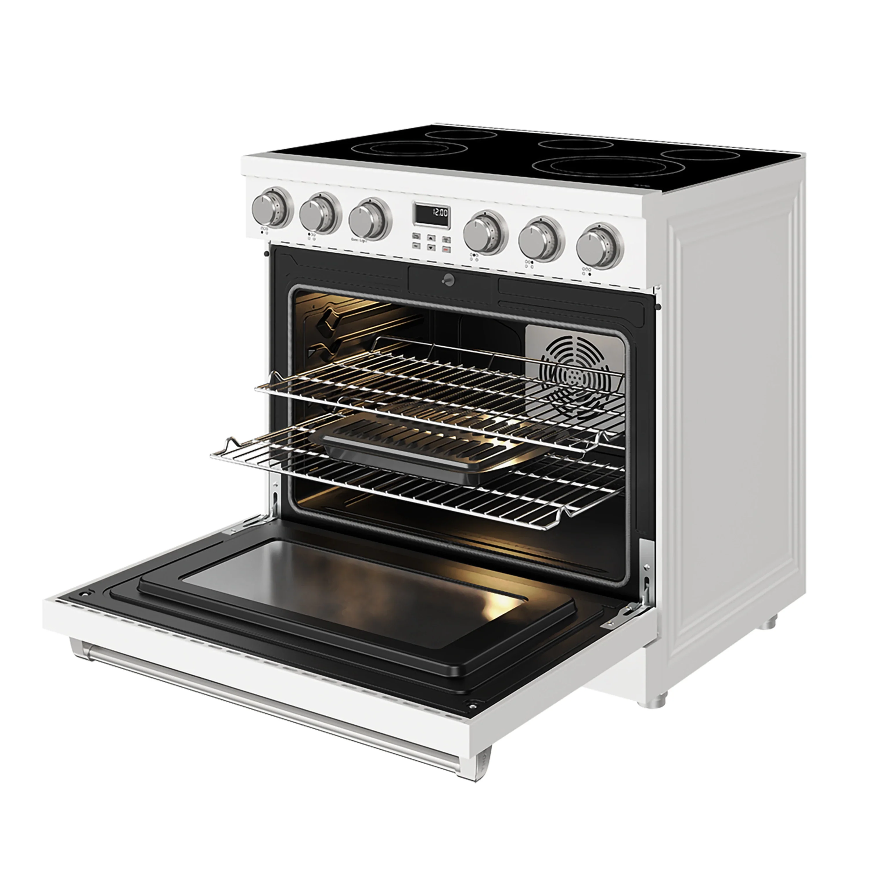 Thor Kitchen 36-Inch Electric Range with 6.0 cu. ft. Convection Oven in White (ARE36W) - Image 10