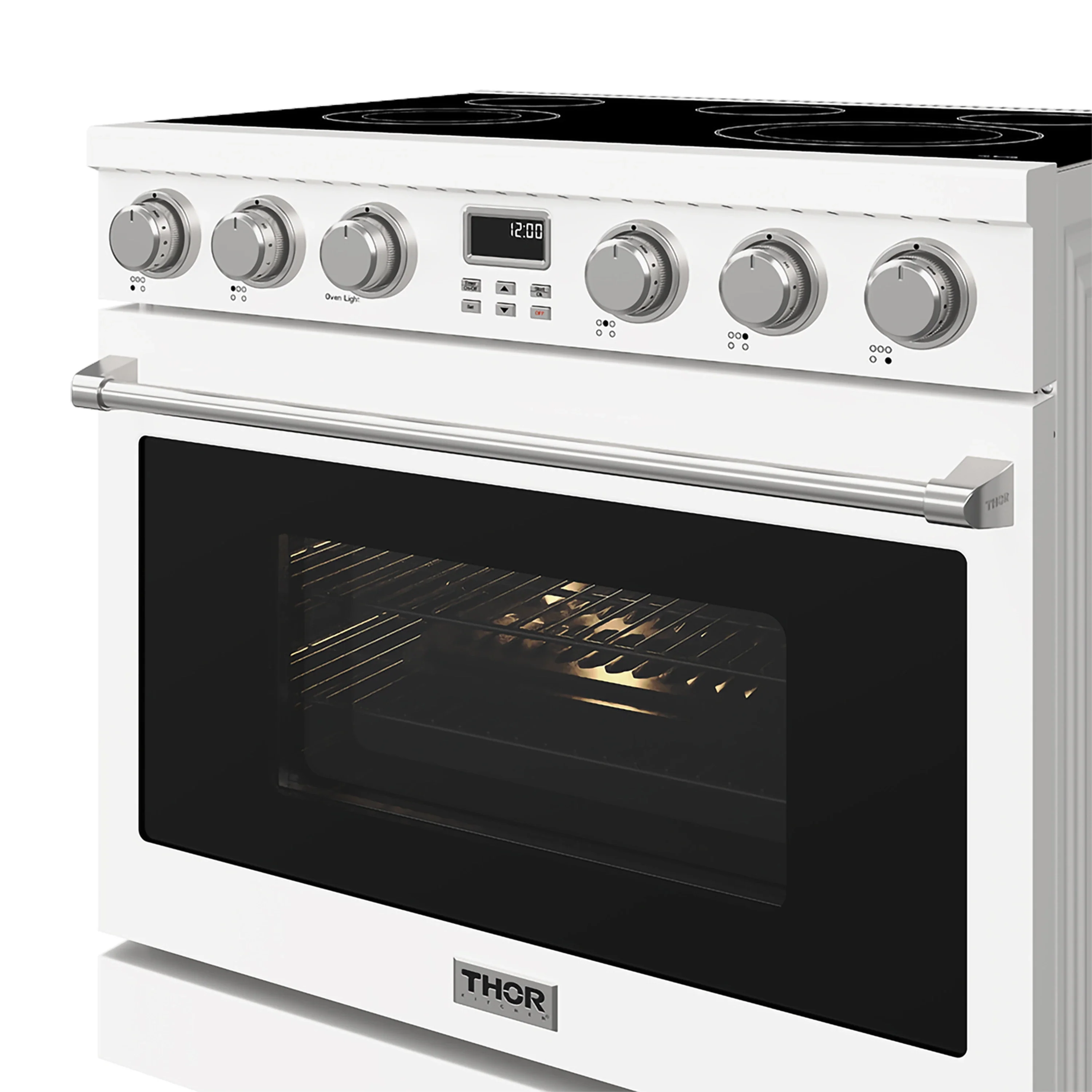 Thor Kitchen 36-Inch Electric Range with 6.0 cu. ft. Convection Oven in White (ARE36W) - Image 8