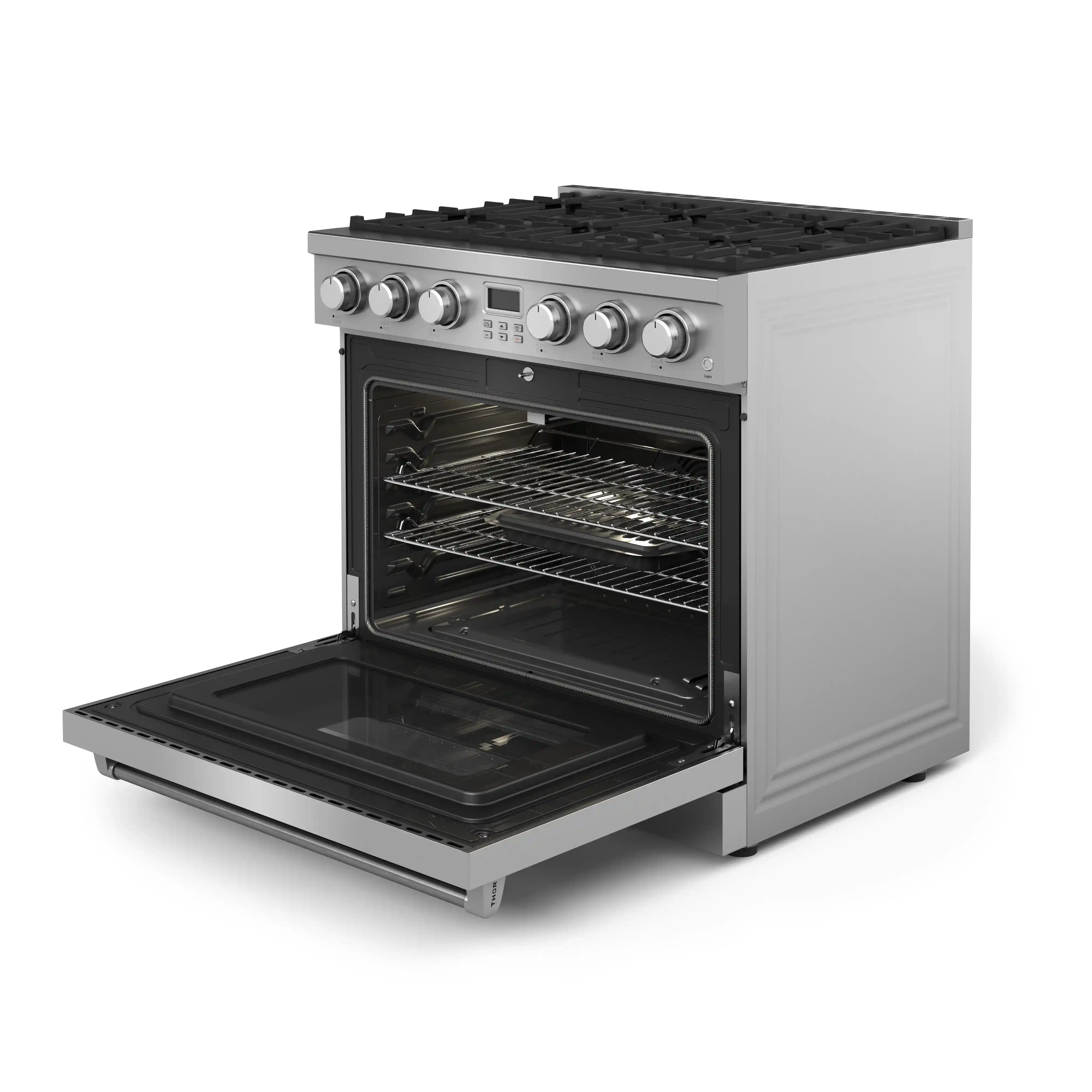 Thor Kitchen 36-Inch Natural Gas Range with 6 Burners, 6.0 cu. ft. Convection Oven in Stainless Steel (ARG36) - Image 4