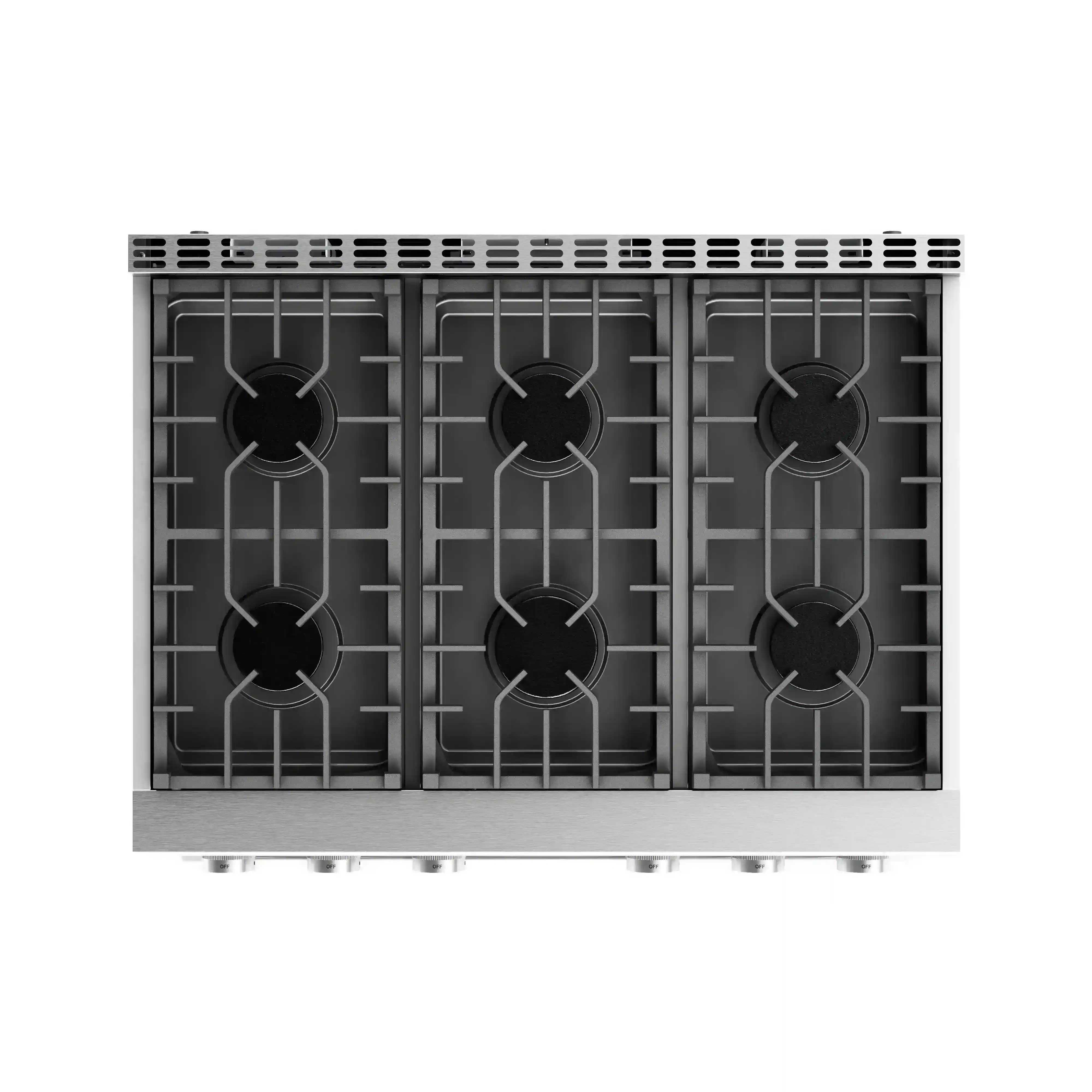 Thor Kitchen 36-Inch Natural Gas Range with 6 Burners, 6.0 cu. ft. Convection Oven in Stainless Steel (ARG36) - Image 7