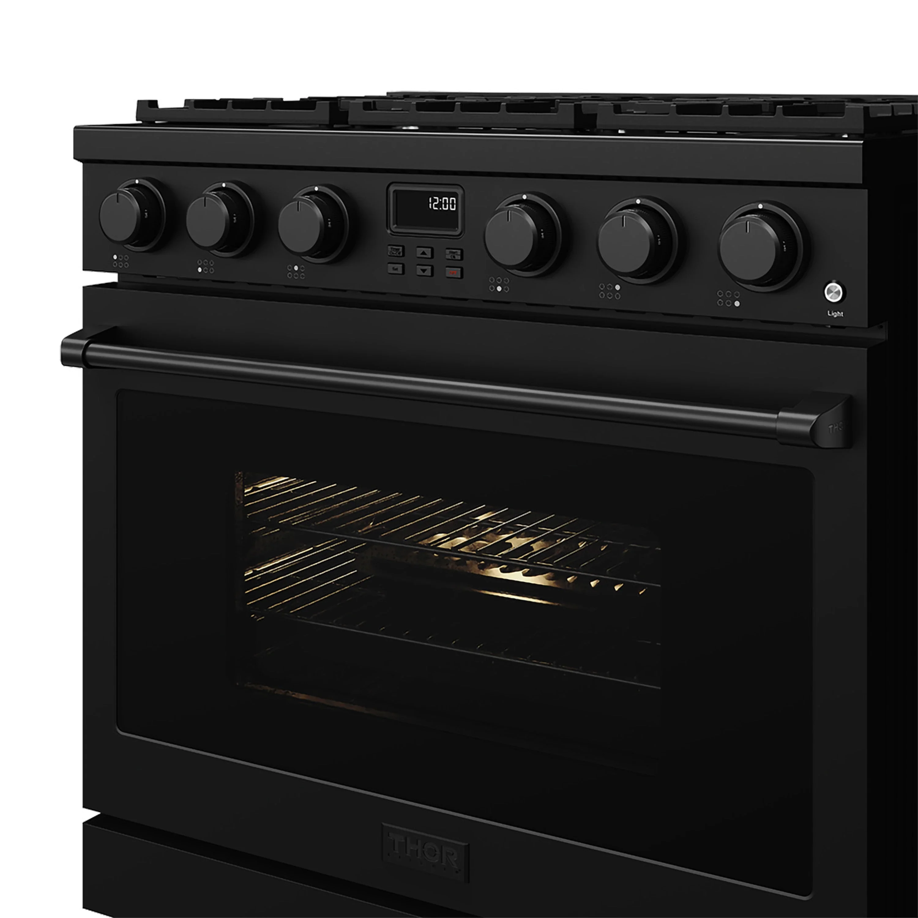 Thor Kitchen 36-Inch Natural Gas Range with 6 Burners, 6.0 cu. ft. Convection Oven in Black (ARG36B) - Image 6