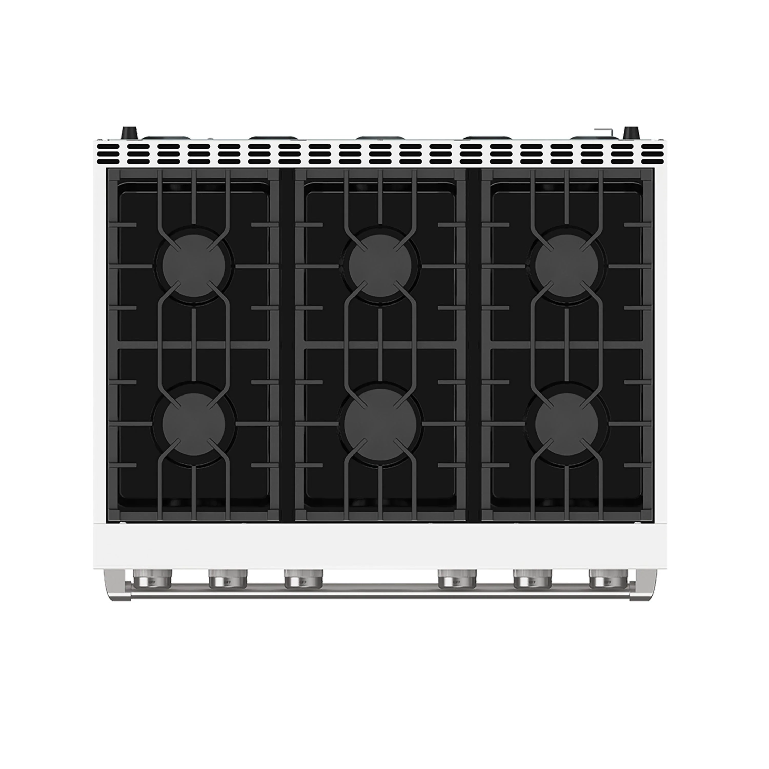 Thor Kitchen 36-Inch Natural Gas Range with 6 Burners, 6.0 cu. ft. Convection Oven in White (ARG36W) - Image 2