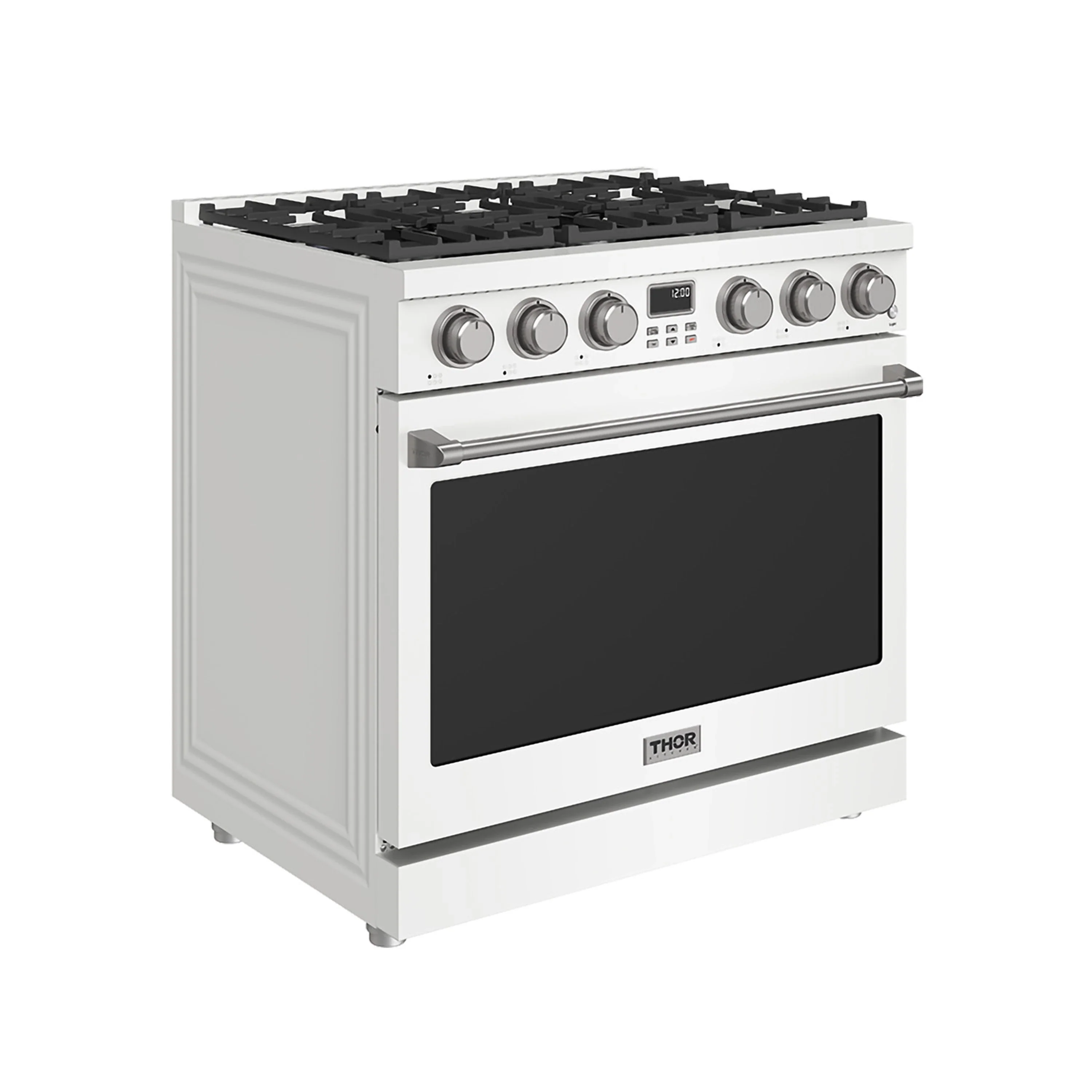 Thor Kitchen 36-Inch Propane Gas Range with 6 Burners, 6.0 cu. ft. Convection Oven in White (ARG36WLP) - Image 3