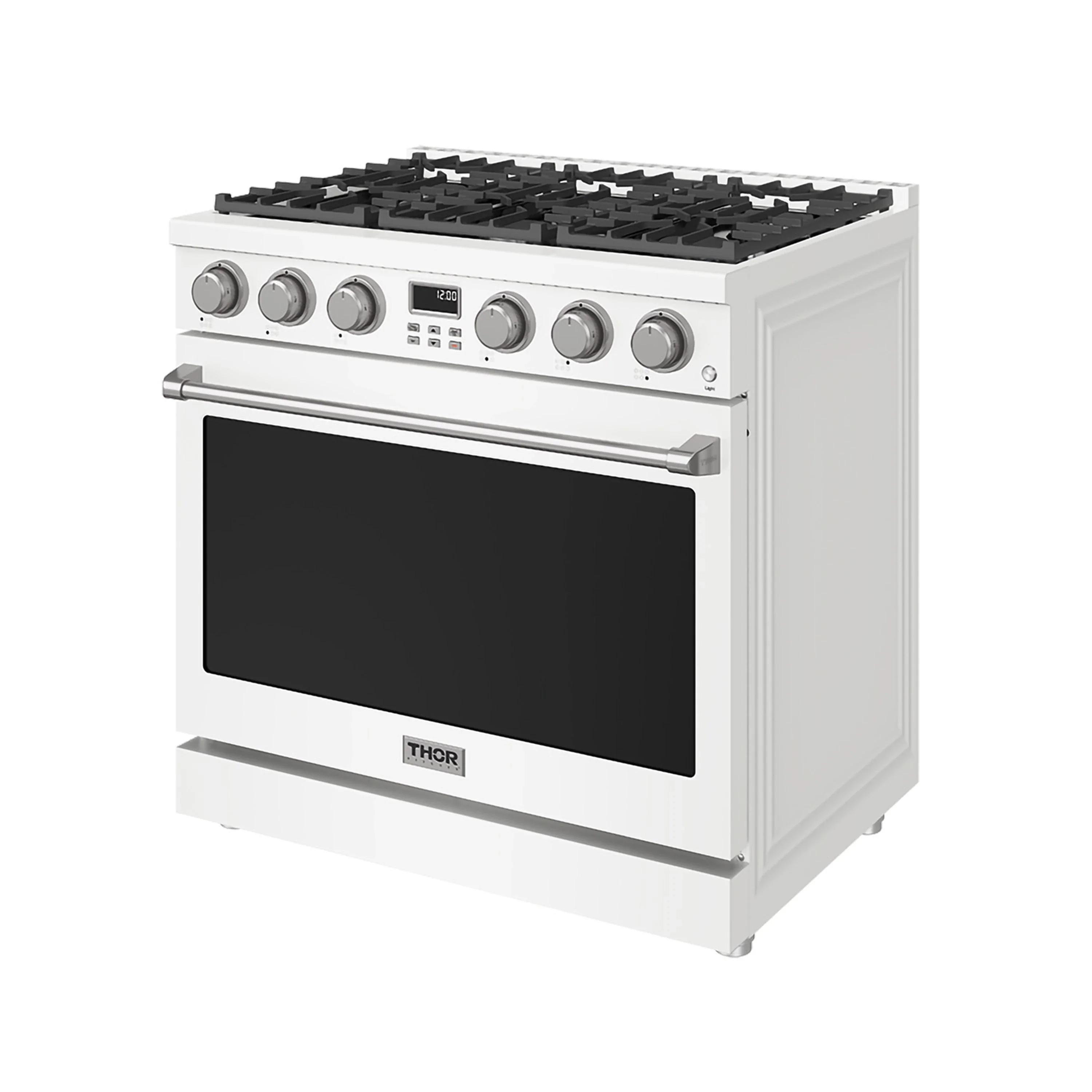 Thor Kitchen 36-Inch Propane Gas Range with 6 Burners, 6.0 cu. ft. Convection Oven in White (ARG36WLP) - Image 4