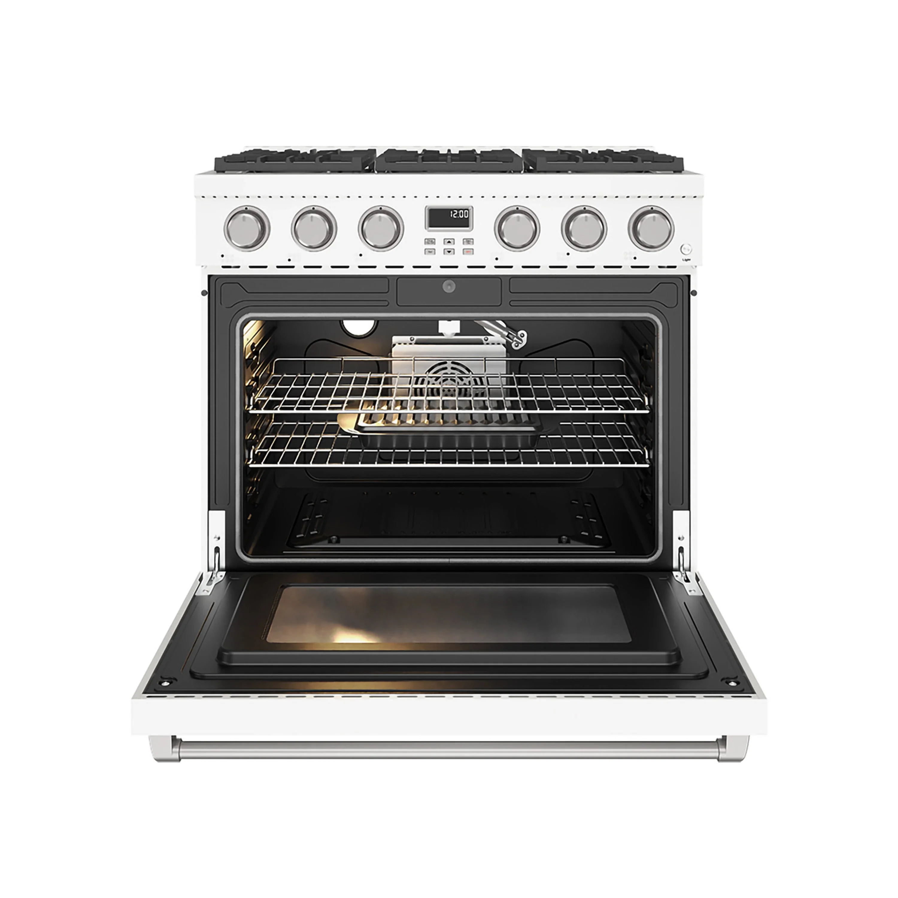 Thor Kitchen 36-Inch Propane Gas Range with 6 Burners, 6.0 cu. ft. Convection Oven in White (ARG36WLP) - Image 5