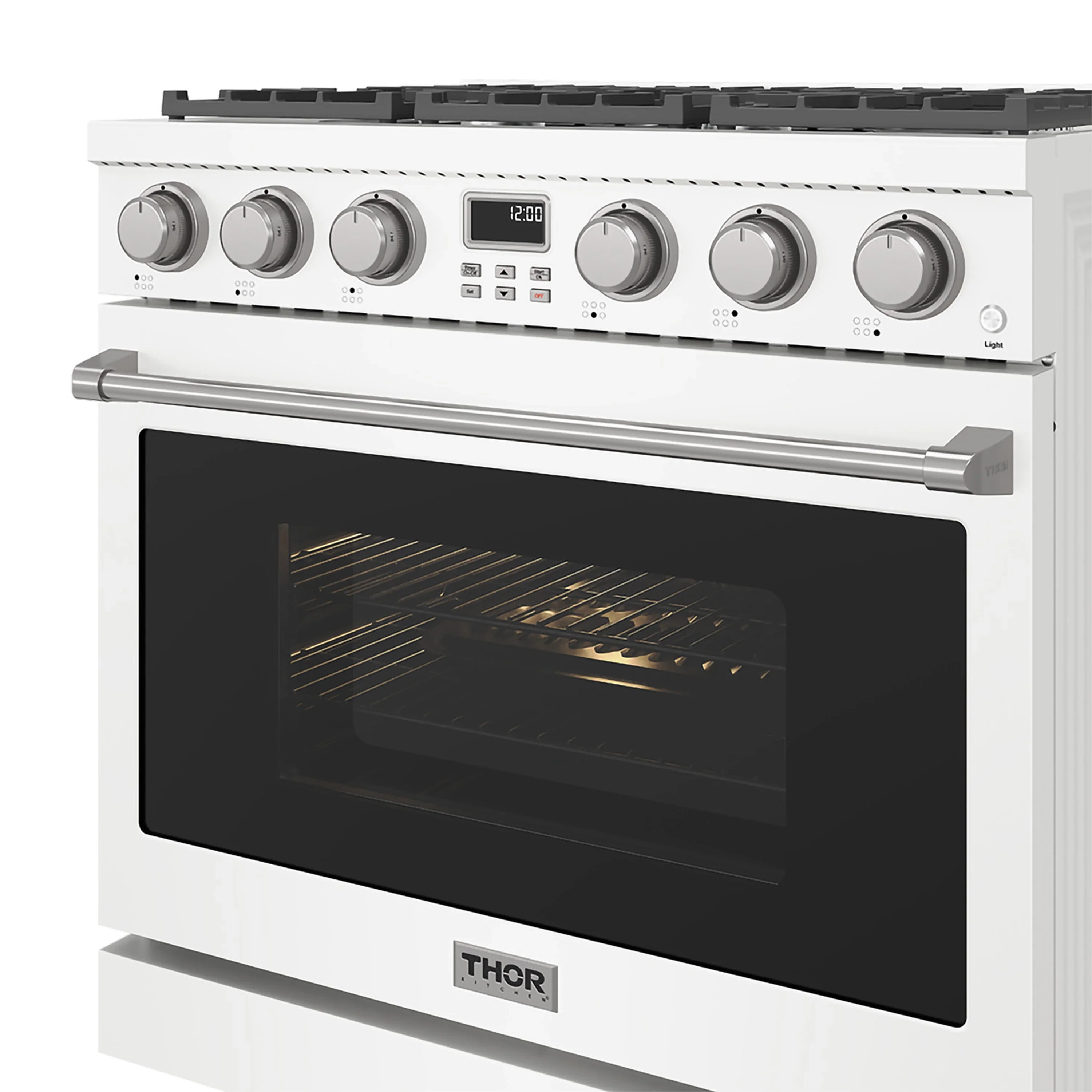 Thor Kitchen 36-Inch Propane Gas Range with 6 Burners, 6.0 cu. ft. Convection Oven in White (ARG36WLP) - Image 7