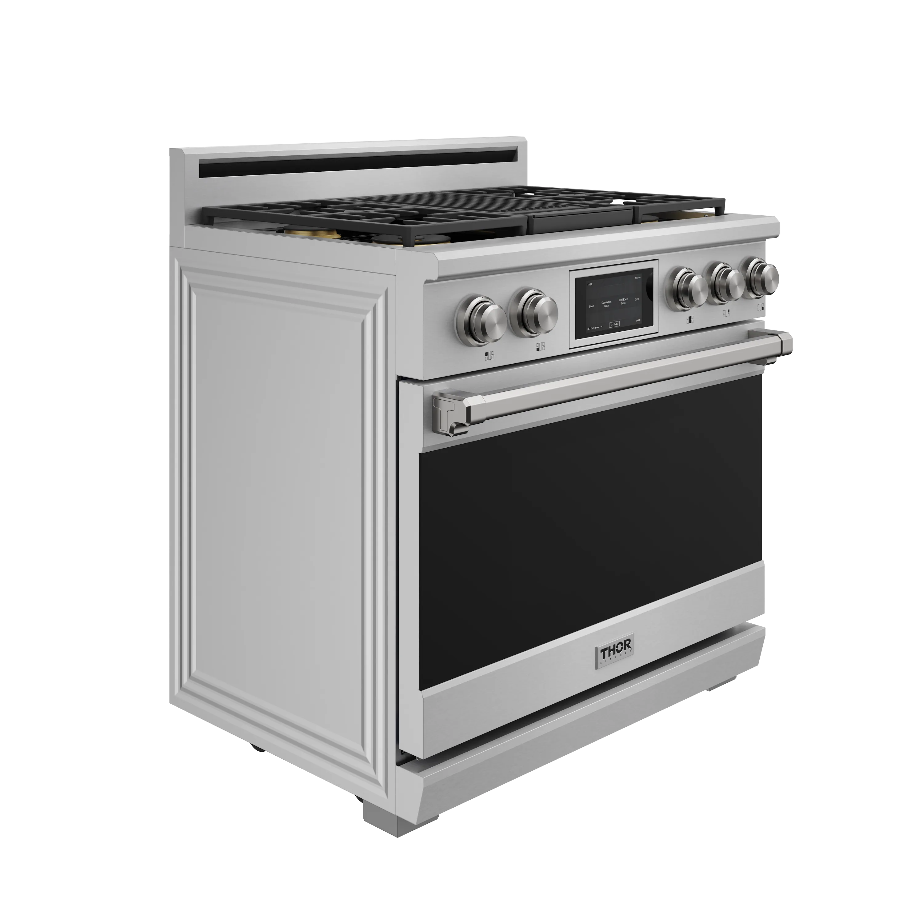 Thor Kitchen 36-Inch Professional Dual Fuel Range with Liquid Propane Gas Cooktop and Electric Convection Oven in Stainless Steel (XRD36ELP) - Image 4