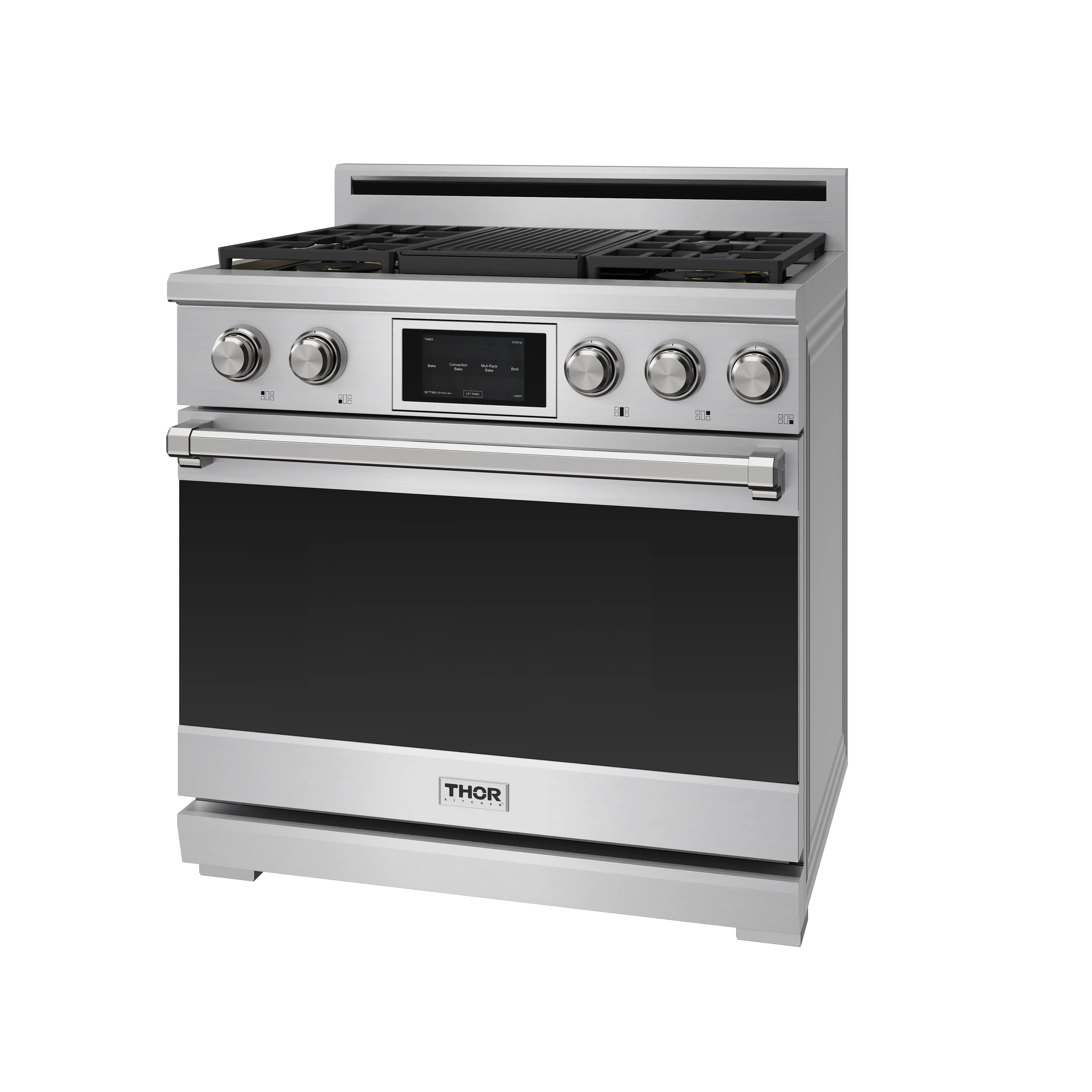 Thor Kitchen 36-Inch Professional Dual Fuel Range with Liquid Propane Gas Cooktop and Electric Convection Oven in Stainless Steel (XRD36ELP) - Image 6