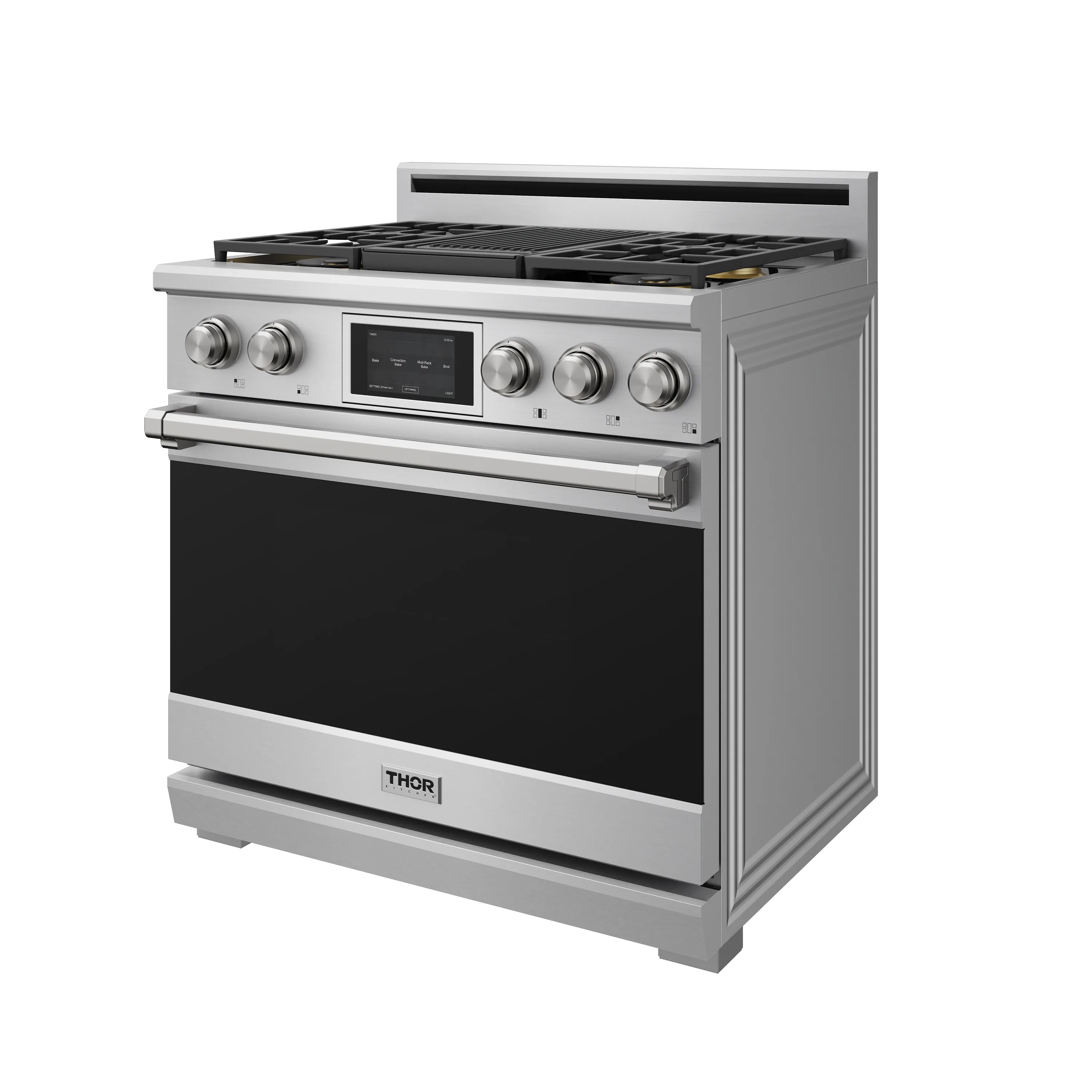 Thor Kitchen 36-Inch Professional Dual Fuel Range with Liquid Propane Gas Cooktop and Electric Convection Oven in Stainless Steel (XRD36ELP) - Image 8