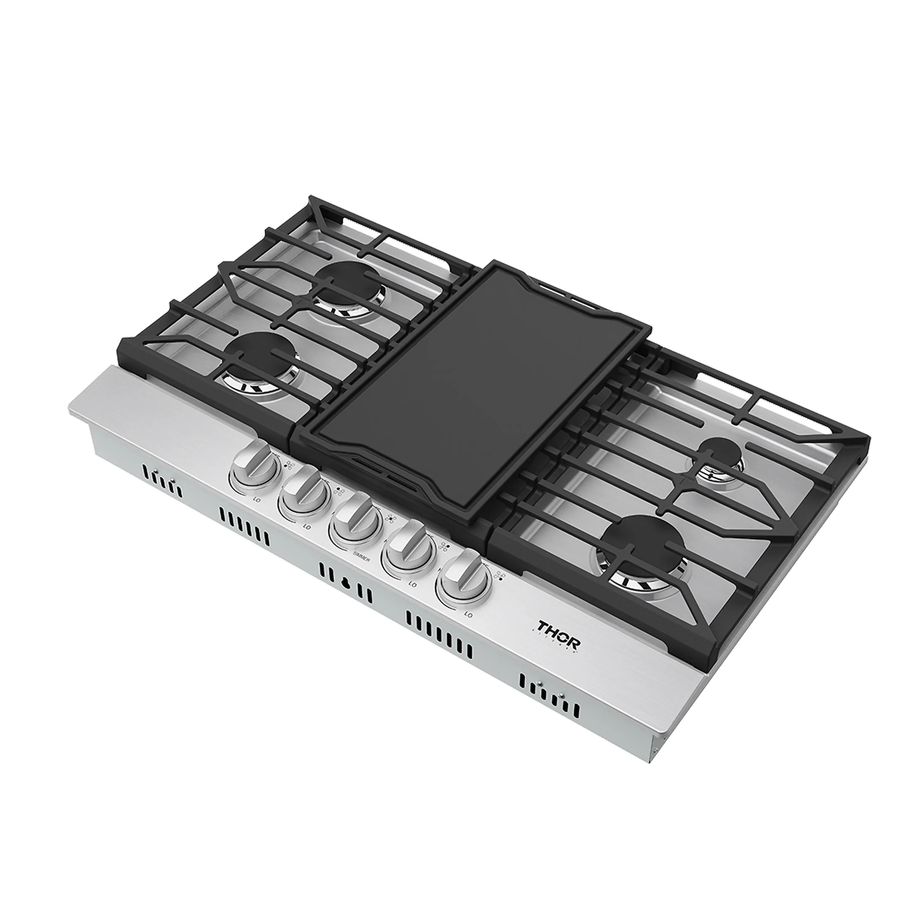 Thor Kitchen 36-Inch Professional Natural Gas Cooktop with Stainless Steel Knobs (TGC36F) - Image 12