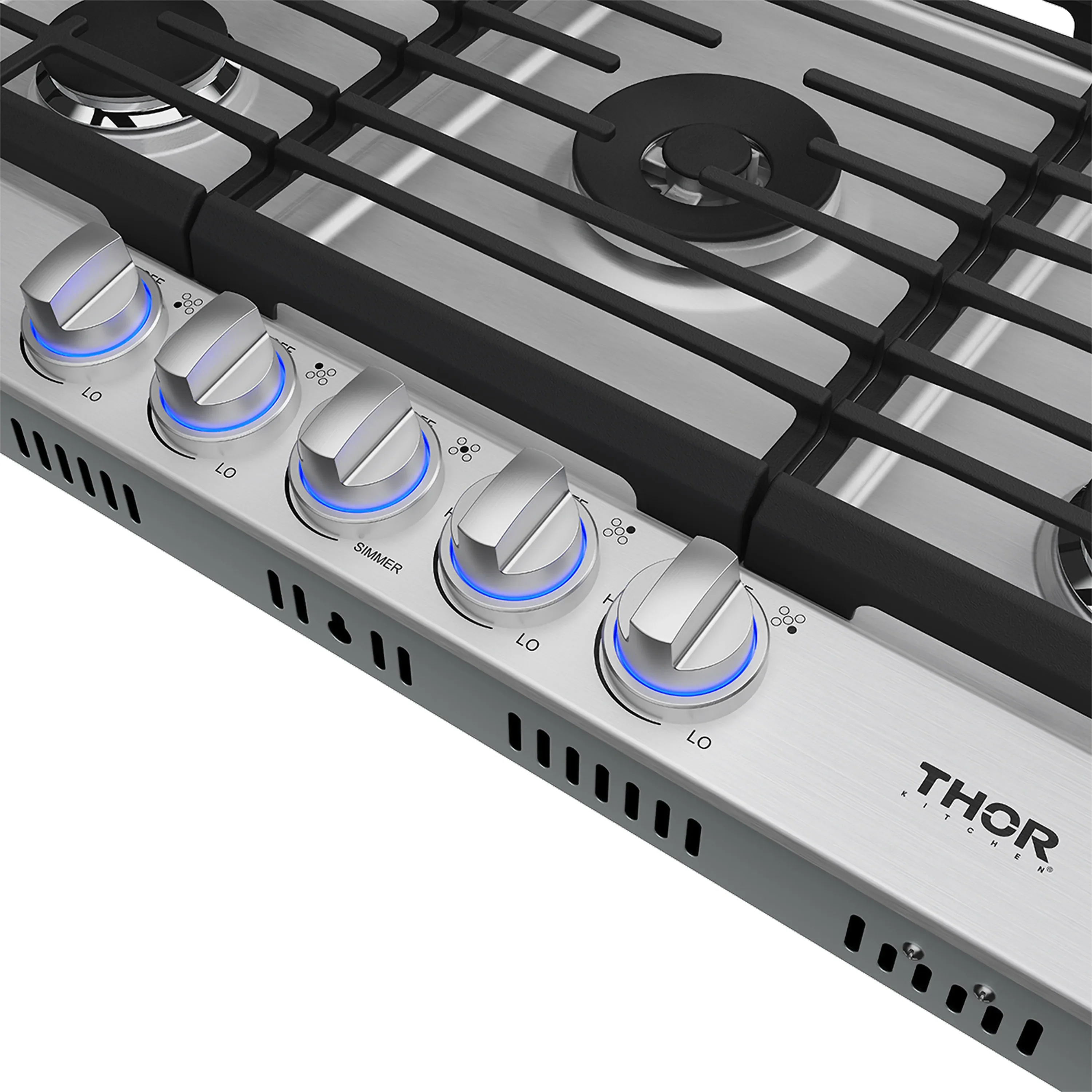 Thor Kitchen 36-Inch Professional Natural Gas Cooktop with Stainless Steel Knobs (TGC36F) - Image 18