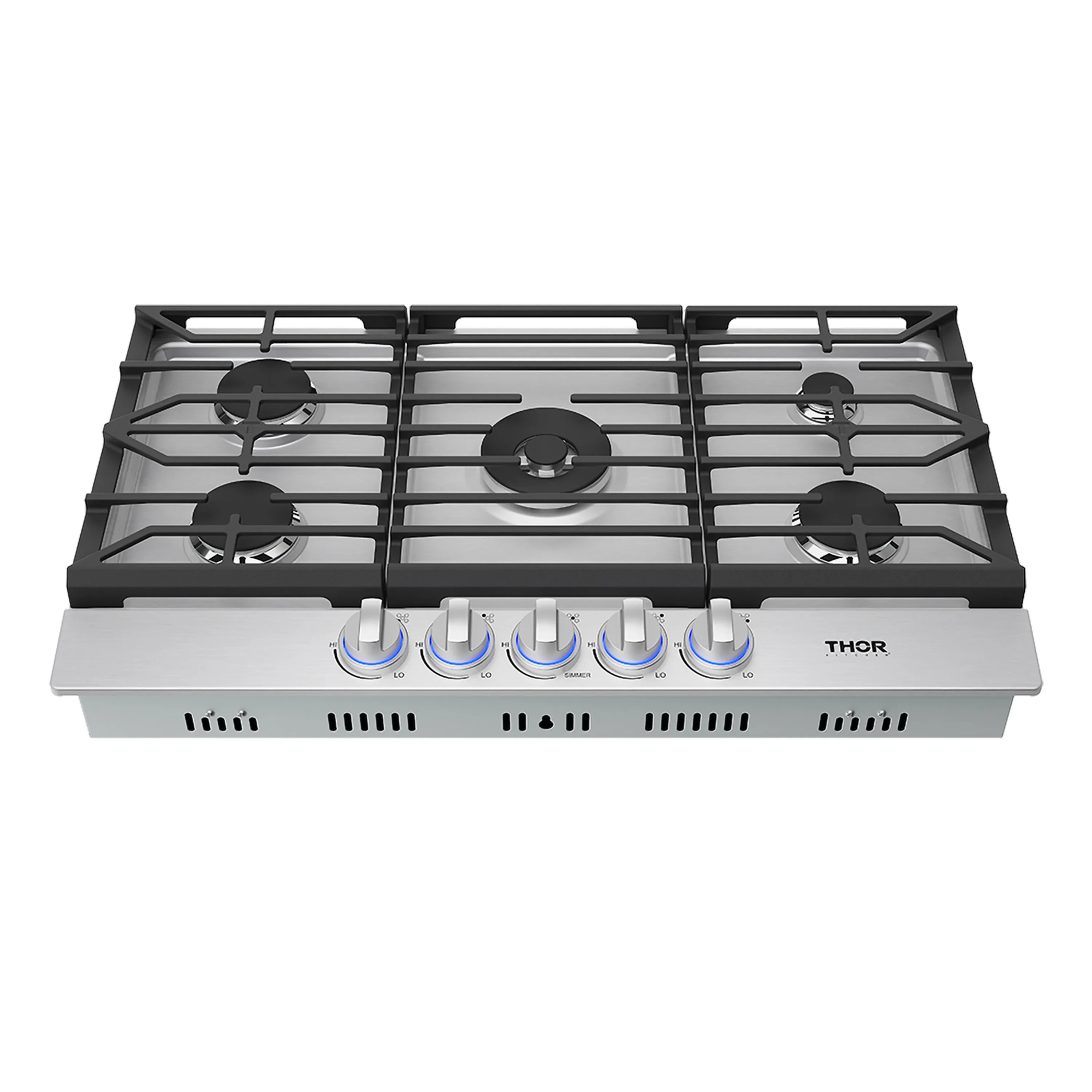 Thor Kitchen 36-Inch Professional Natural Gas Cooktop with Stainless Steel Knobs (TGC36F) - Image 7