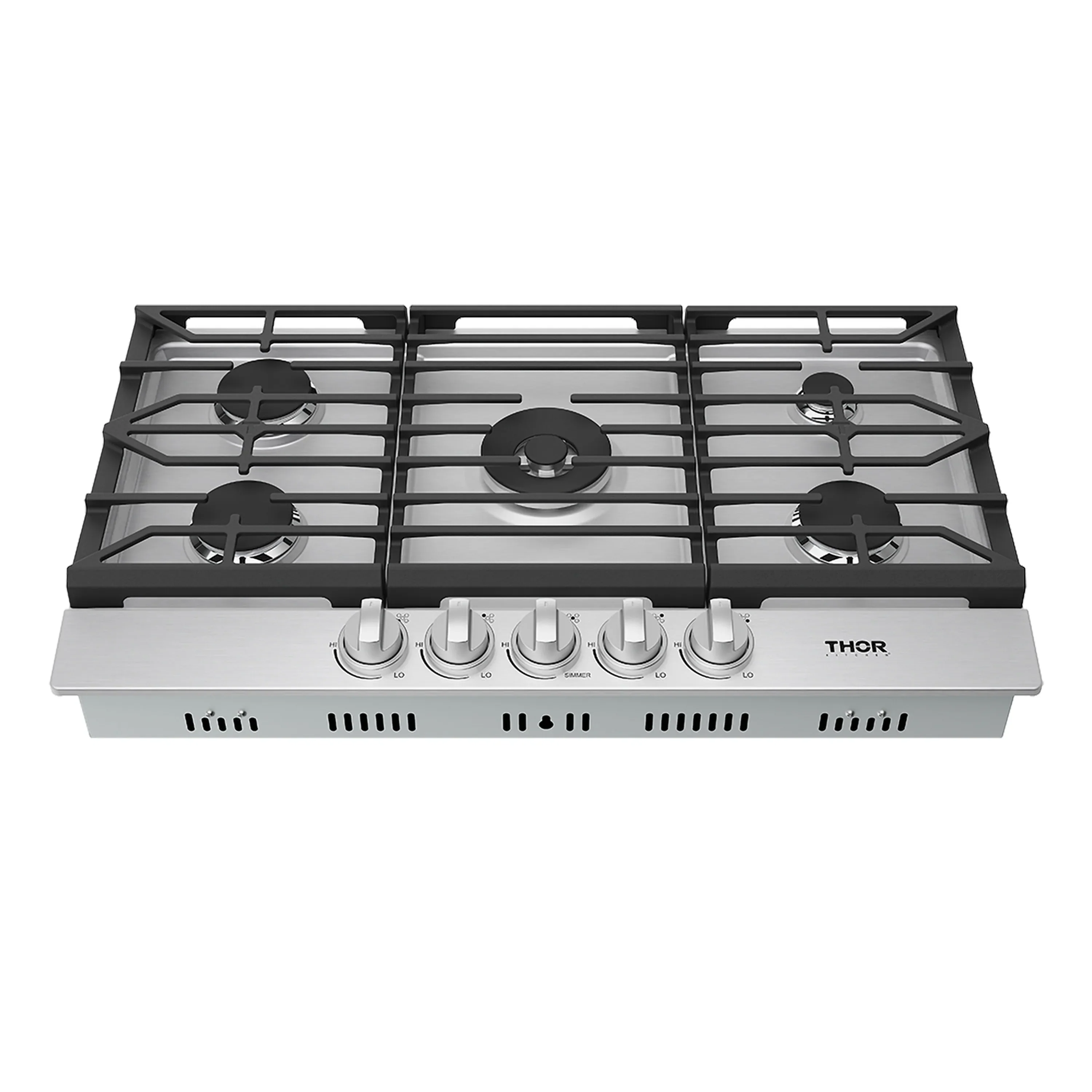 Thor Kitchen 36-Inch Professional Natural Gas Cooktop with Stainless Steel Knobs (TGC36F) - Image 8