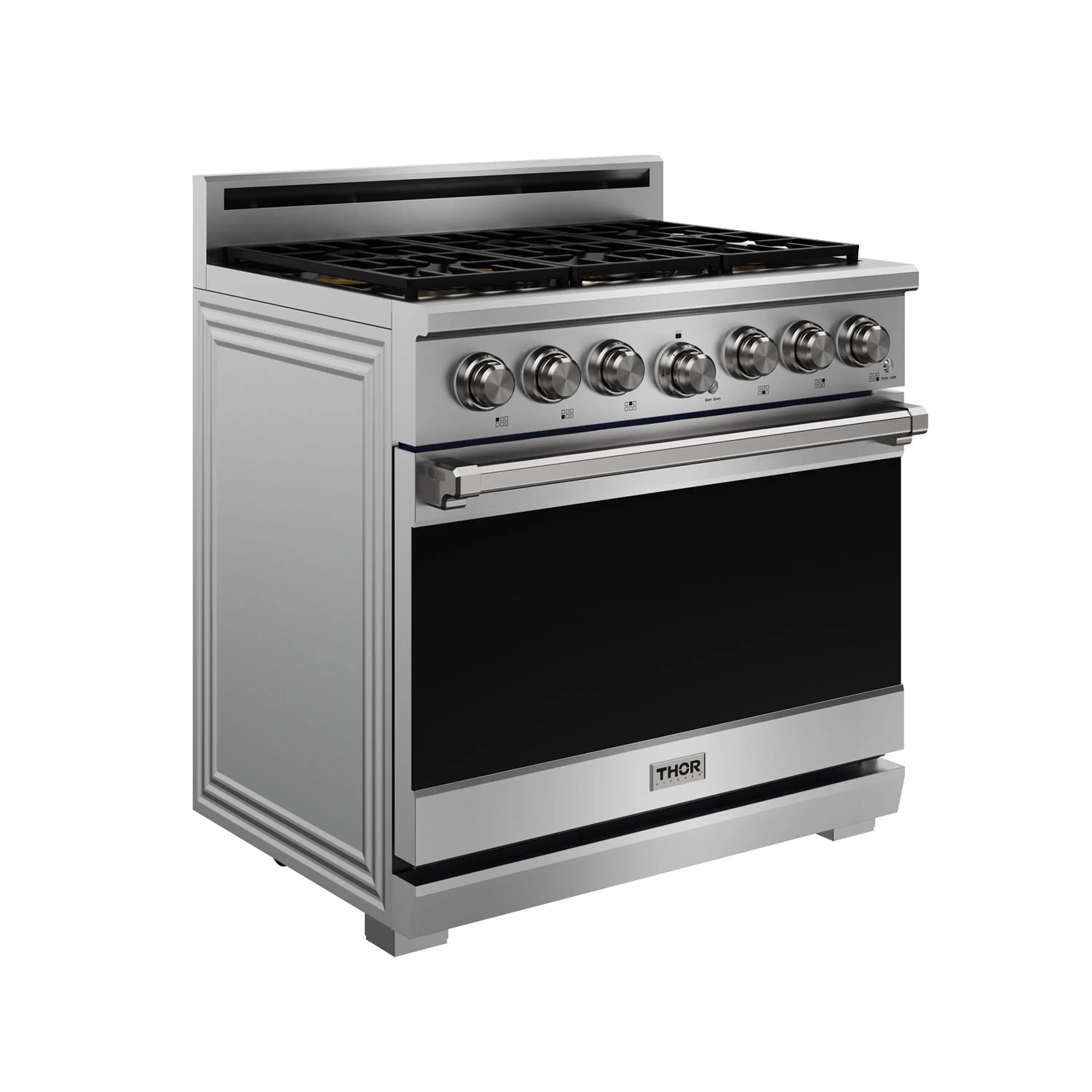 Thor Kitchen 36-Inch Professional Propane Gas Range with in Stainless Steel (XRG36ELP) - Image 2