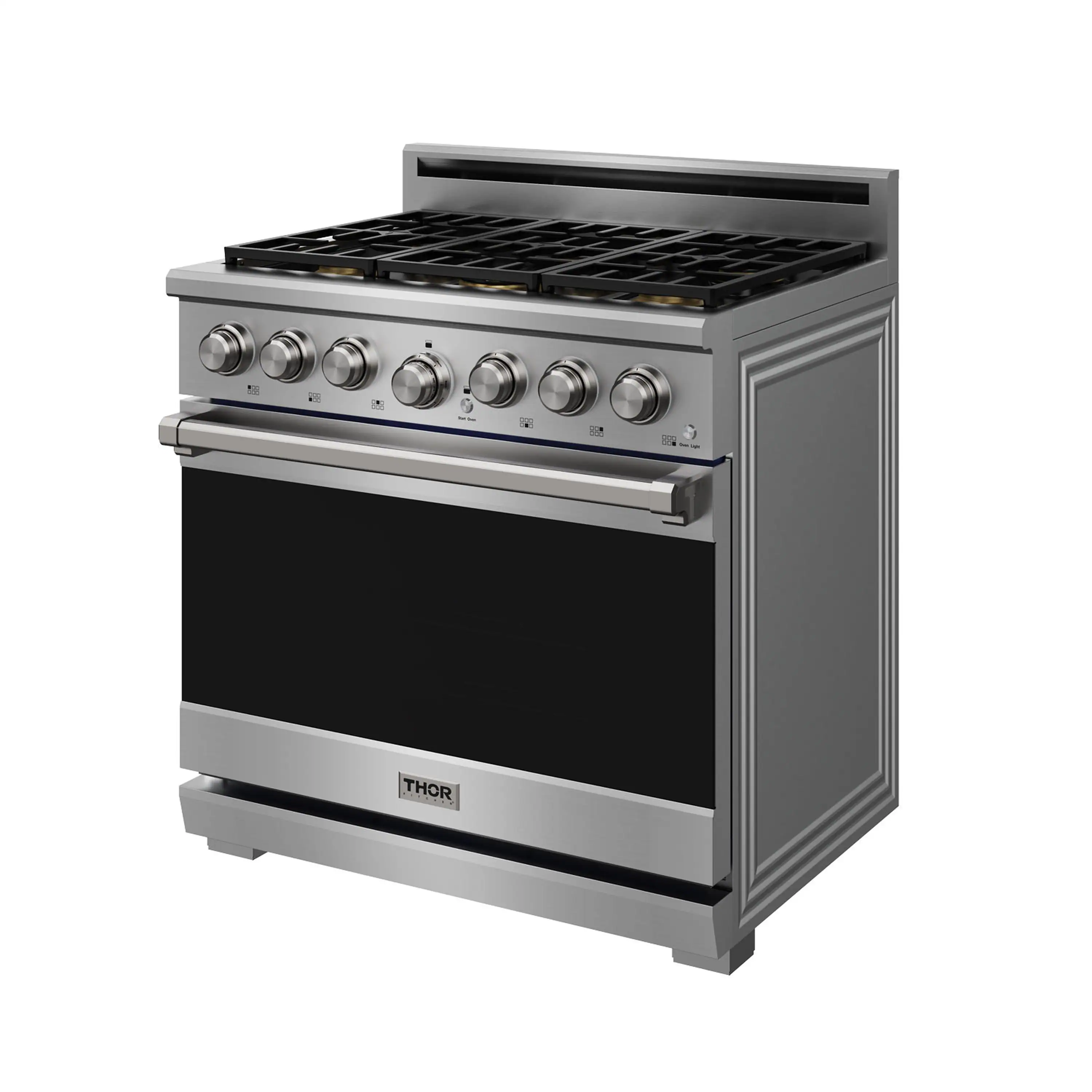 Thor Kitchen 36-Inch Professional Propane Gas Range with in Stainless Steel (XRG36ELP) - Image 3