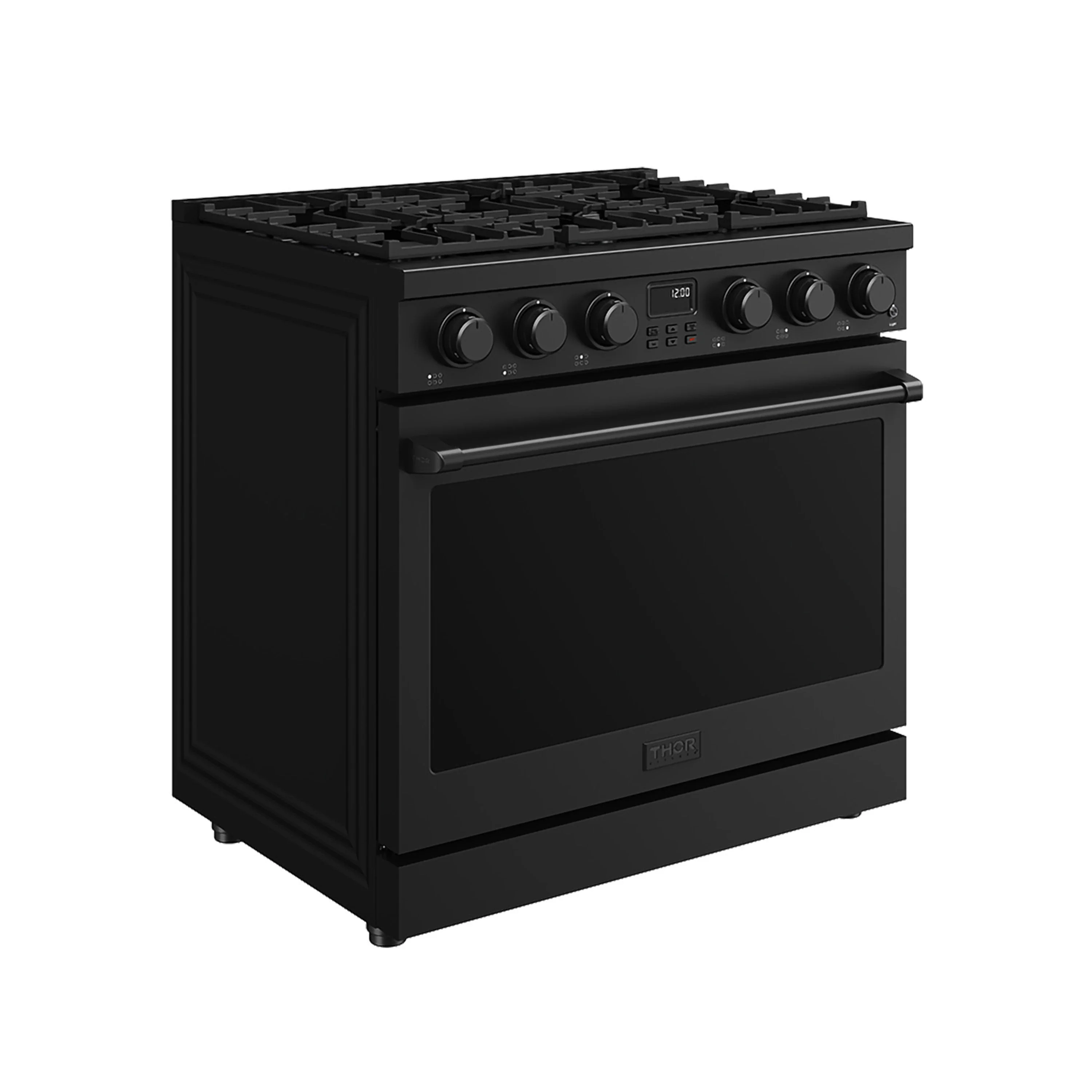 Thor Kitchen 36-Inch Natural Gas Range with 6 Burners, 6.0 cu. ft. Convection Oven in Black (ARG36B) - Image 5