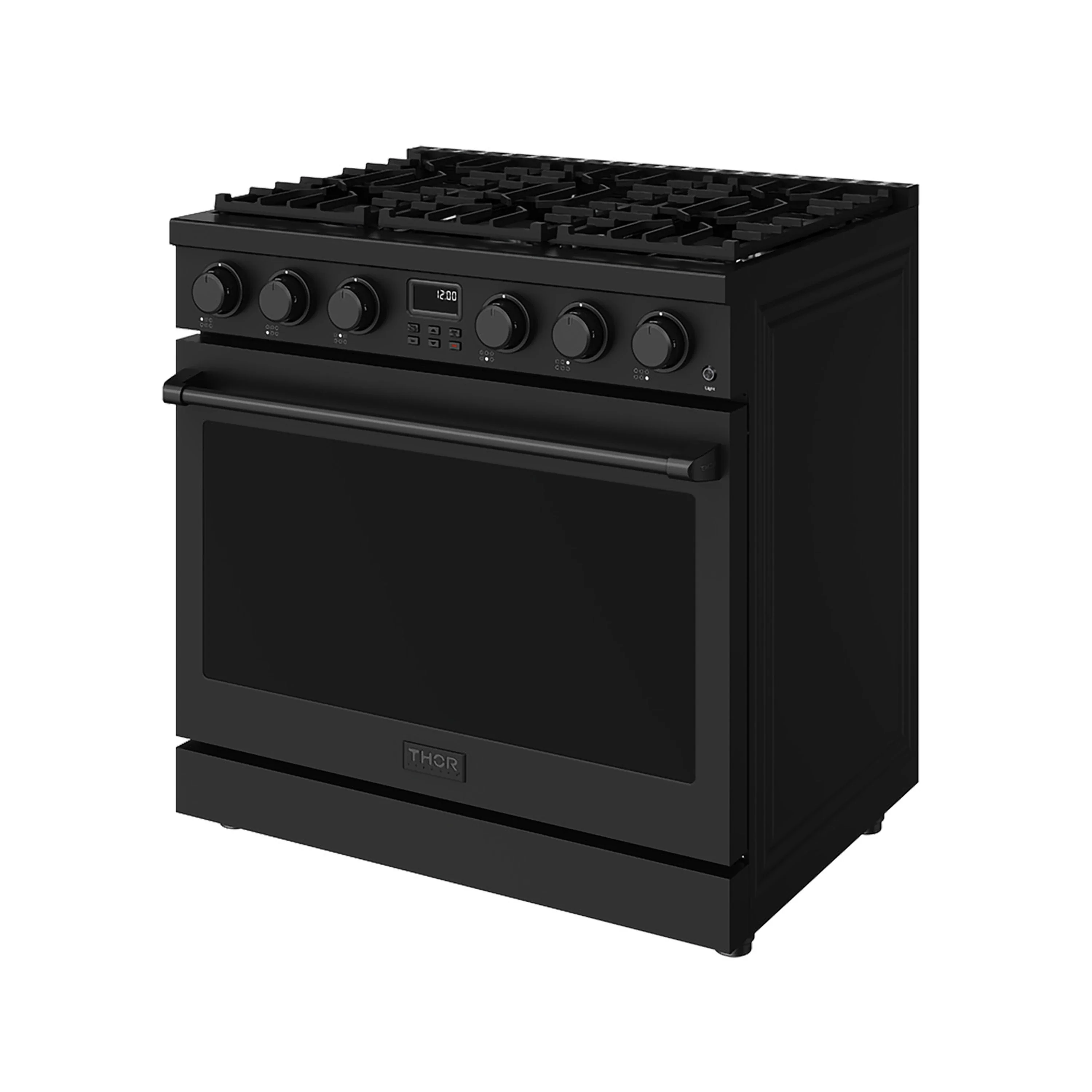Thor Kitchen 36-Inch Natural Gas Range with 6 Burners, 6.0 cu. ft. Convection Oven in Black (ARG36B) - Image 4