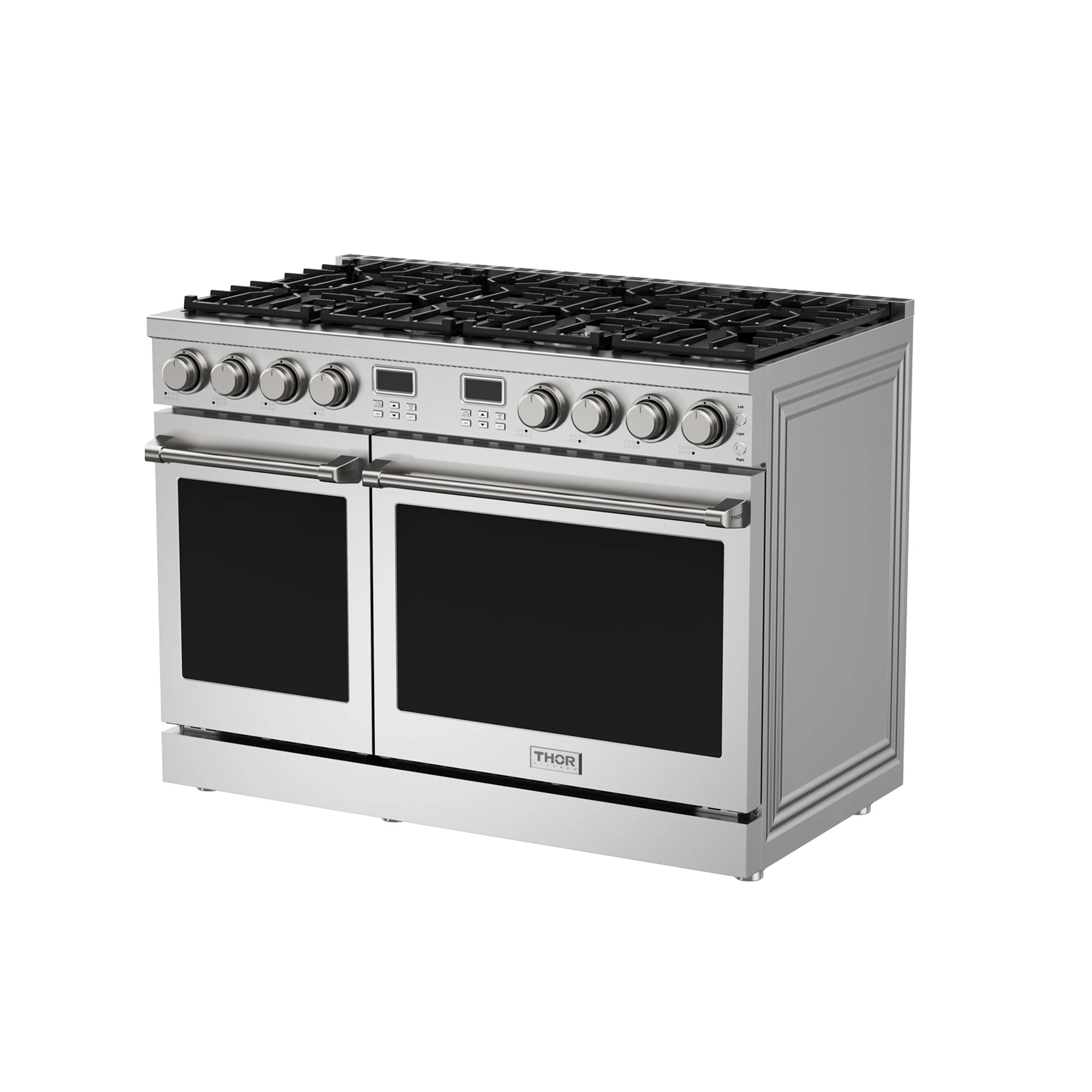 Thor Kitchen A-Series 4-Piece Appliance Package - 48-Inch Gas Range, Pro-Style Wall Mount Range Hood, Refrigerator, and Dishwasher in Stainless Steel - Image 8
