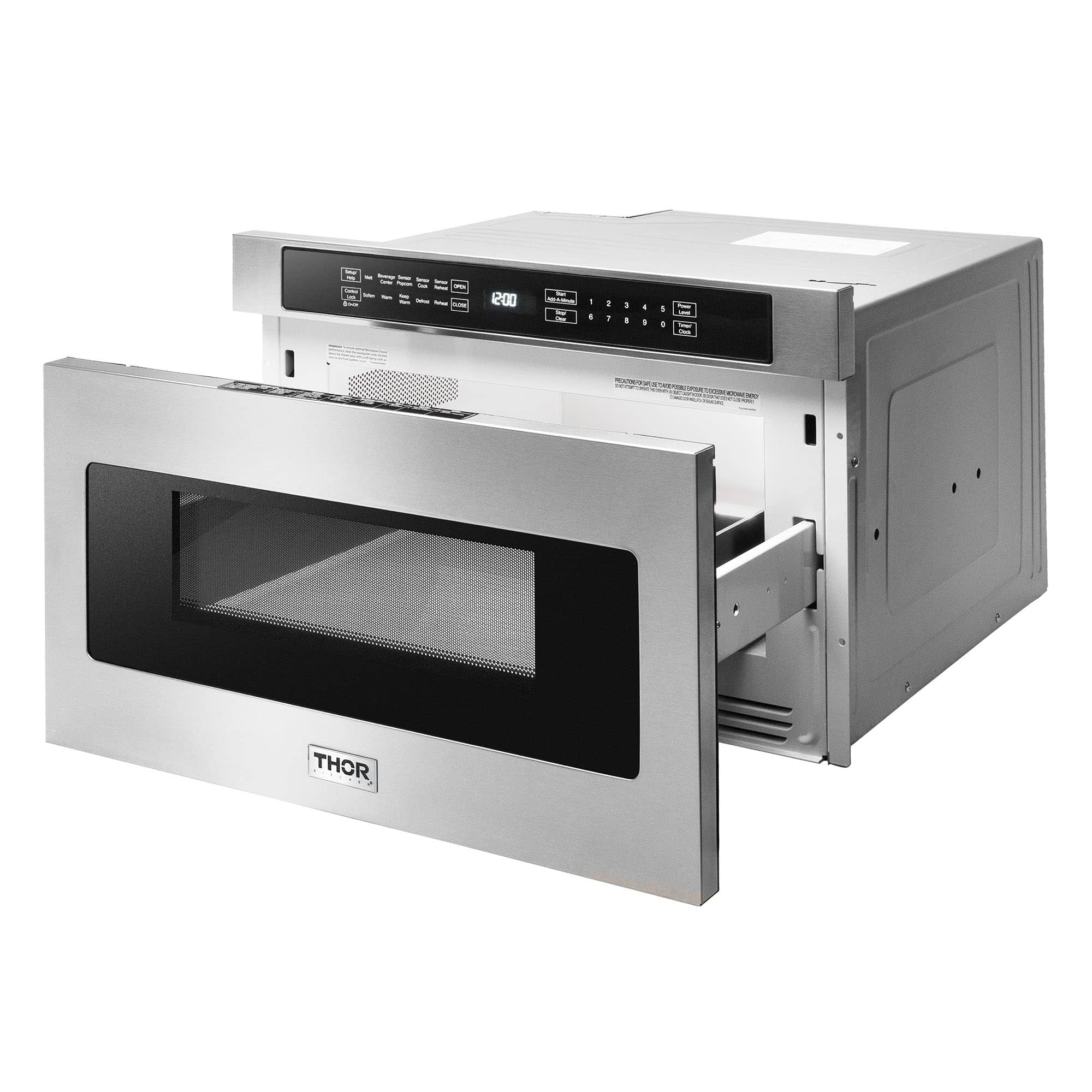 Thor Kitchen A-Series 4-Piece Appliance Package - 48-Inch Gas Range, Refrigerator, Dishwasher, and Microwave in Stainless Steel - Image 46
