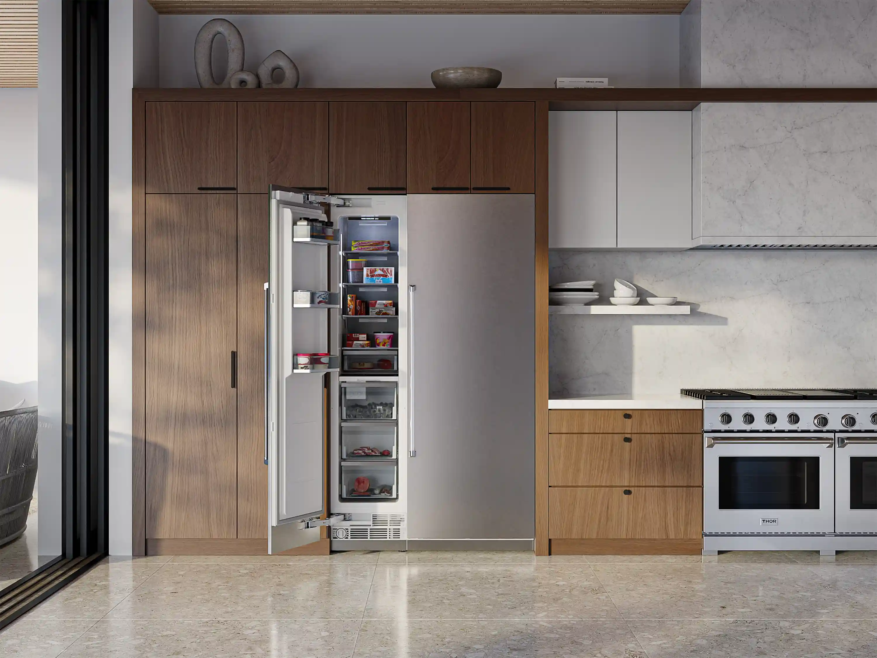 Thor Kitchen X-Series 42-Inch Built-In Column 12.5 Cu. Ft. Refrigerator and 8.6 Cu. Ft. Freezer in Stainless Steel - Image 4