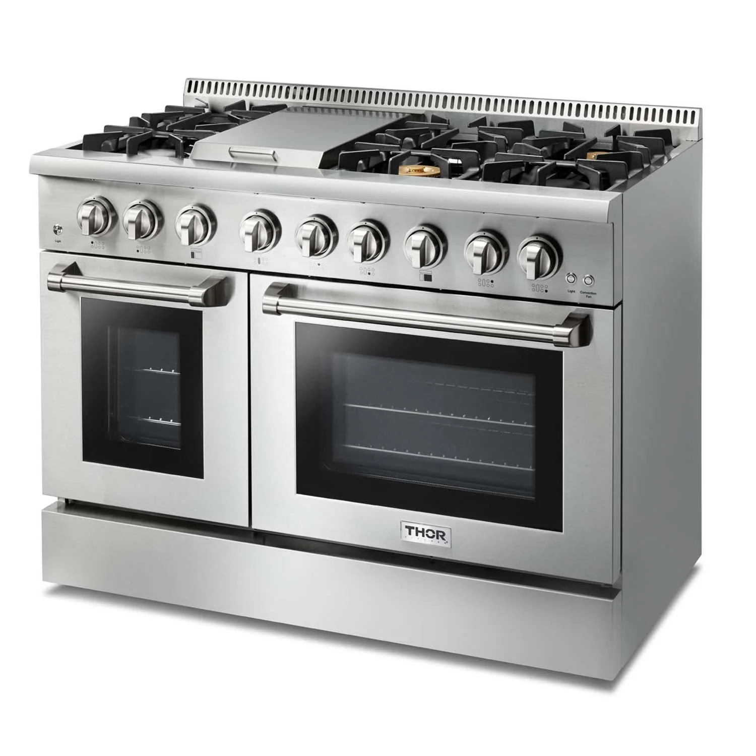 Thor Kitchen 48-Inch Dual Fuel Range with Propane Gas Cooktop and 6.7 cu. ft. Electric Oven in Stainless Steel (HRD4803ULP) - Image 4