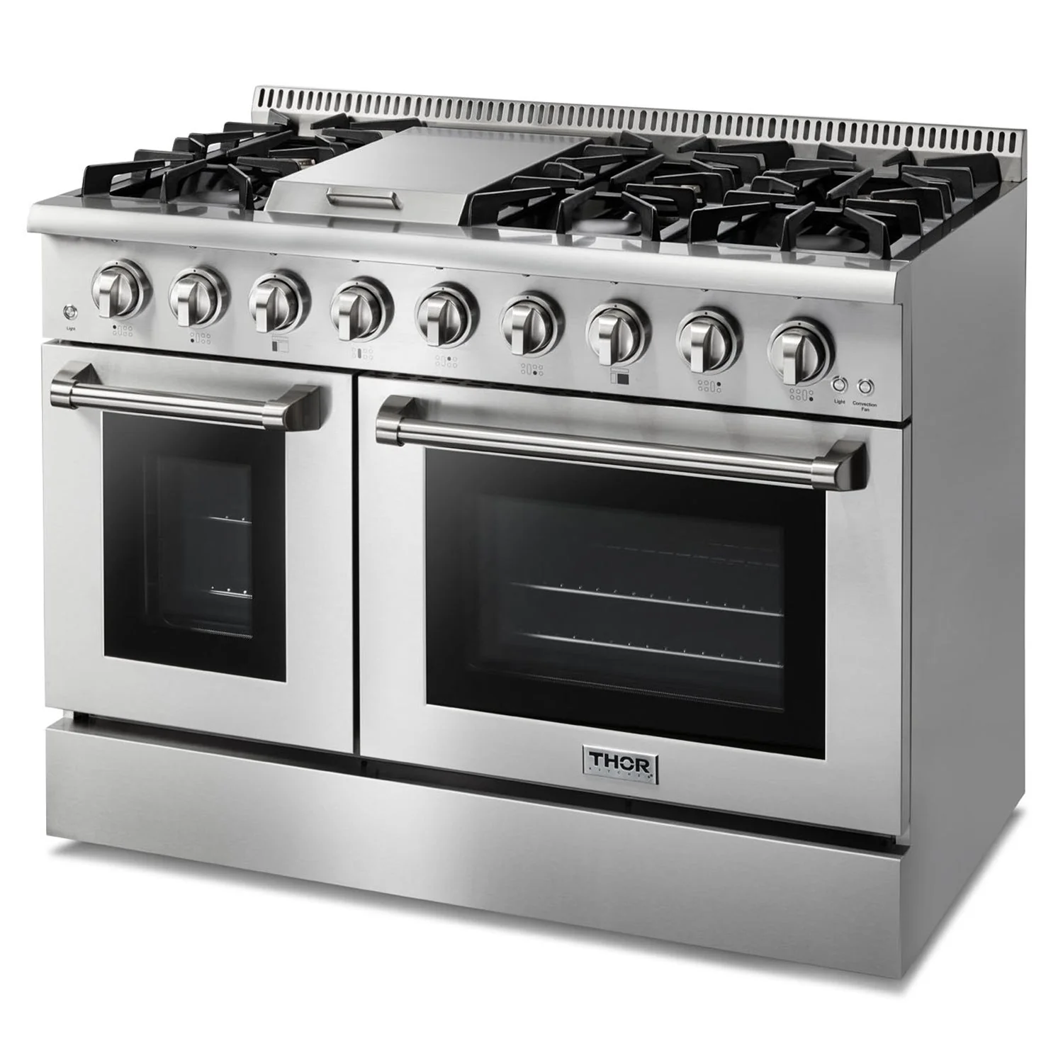 Thor Kitchen 48-Inch Propane Gas Range with 6.7 cu. ft. Double Oven in Stainless Steel (HRG4808ULP) - Image 8