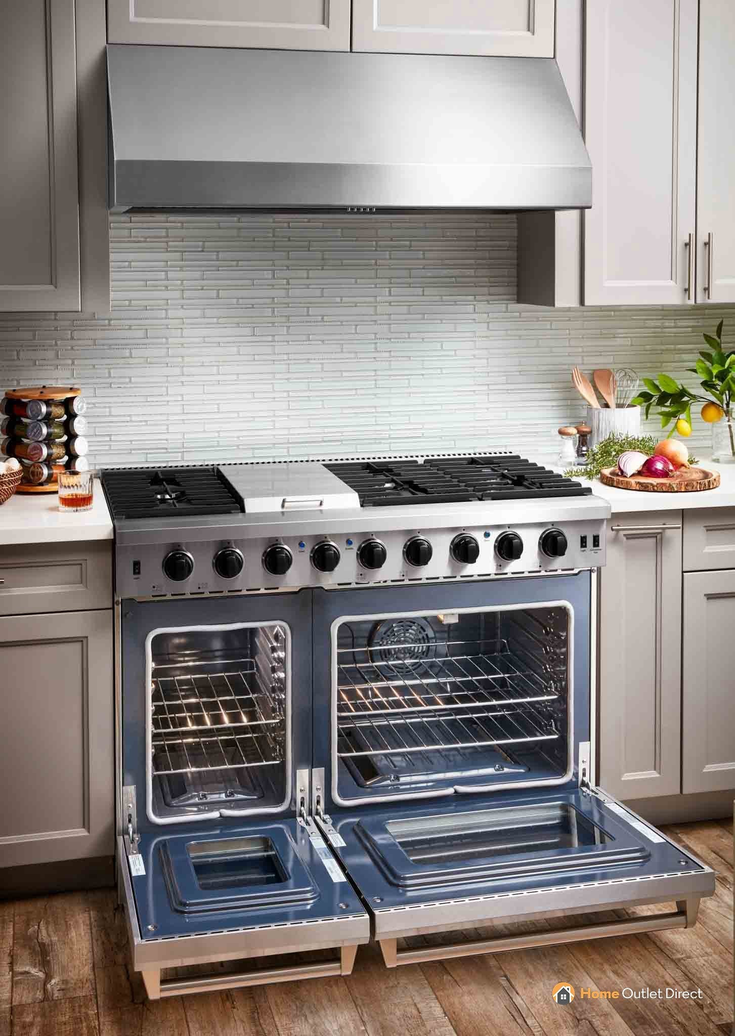 Thor Kitchen 48-Inch 6.8 Cu. Ft. Double Oven Propane Gas Range with in Stainless Steel (LRG4807ULP) - Image 11