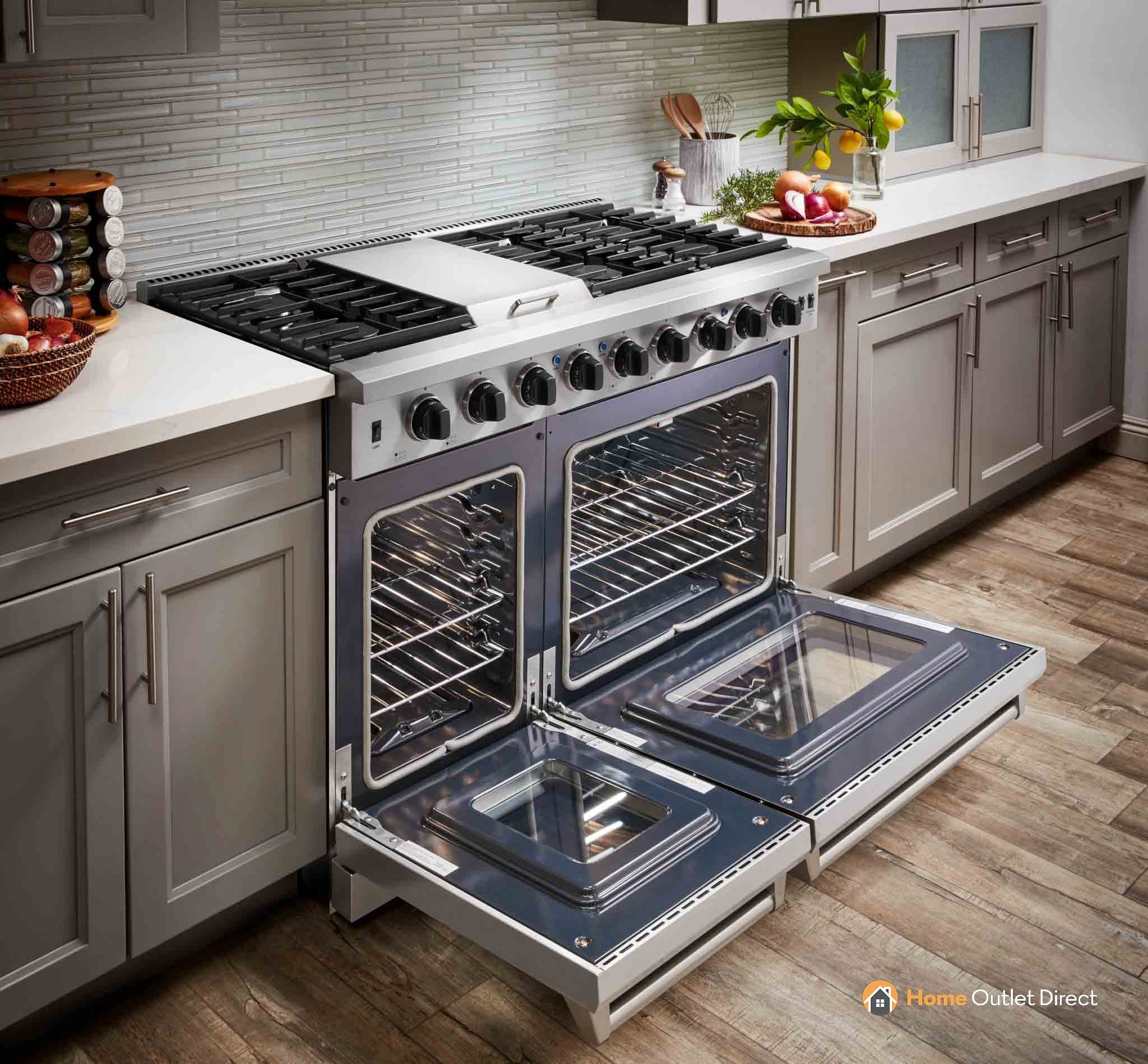 Thor Kitchen 48-Inch 6.8 Cu. Ft. Double Oven Propane Gas Range with in Stainless Steel (LRG4807ULP) - Image 13