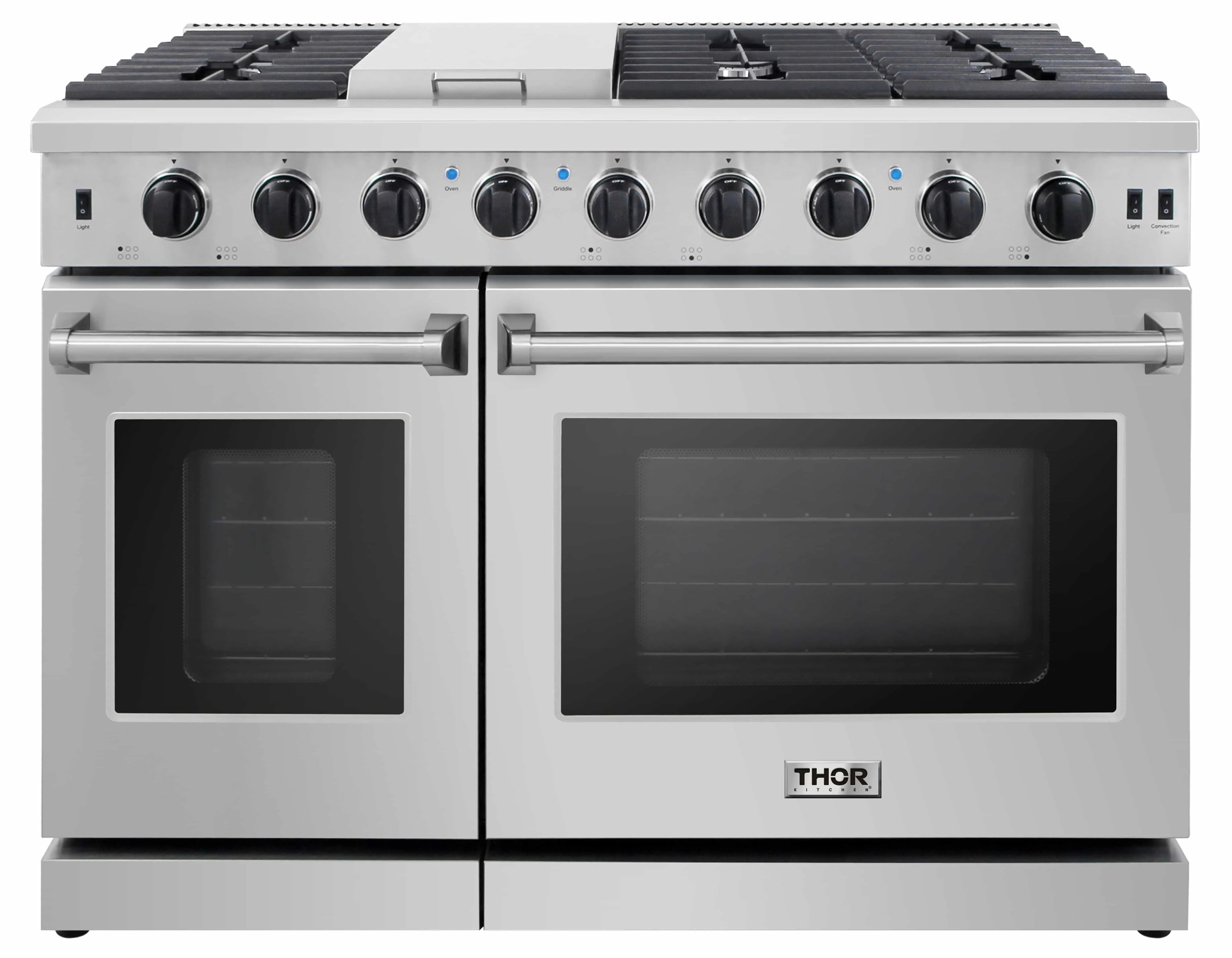 Thor Kitchen 48-Inch 6.8 Cu. Ft. Double Oven Propane Gas Range with in Stainless Steel (LRG4807ULP) - Image 14