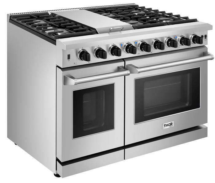 Thor Kitchen 48-Inch 6.8 Cu. Ft. Double Oven Propane Gas Range with in Stainless Steel (LRG4807ULP) - Image 15