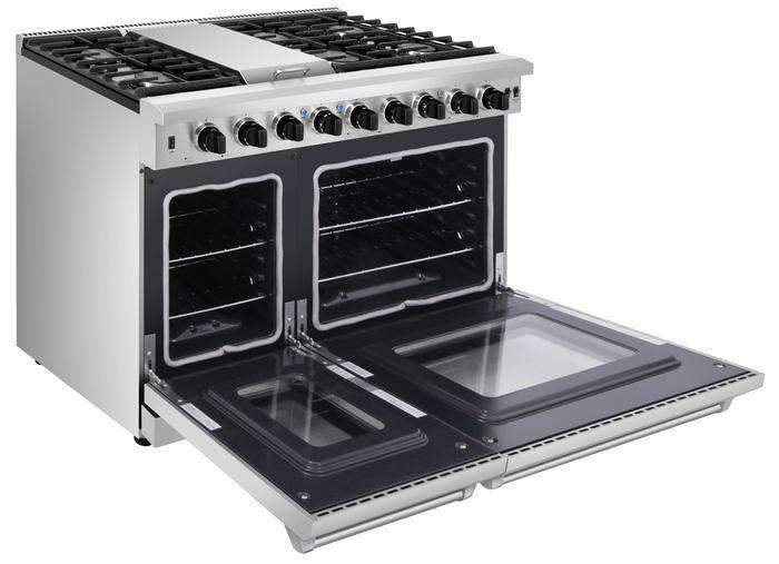 Thor Kitchen 48-Inch 6.8 Cu. Ft. Double Oven Propane Gas Range with in Stainless Steel (LRG4807ULP) - Image 16