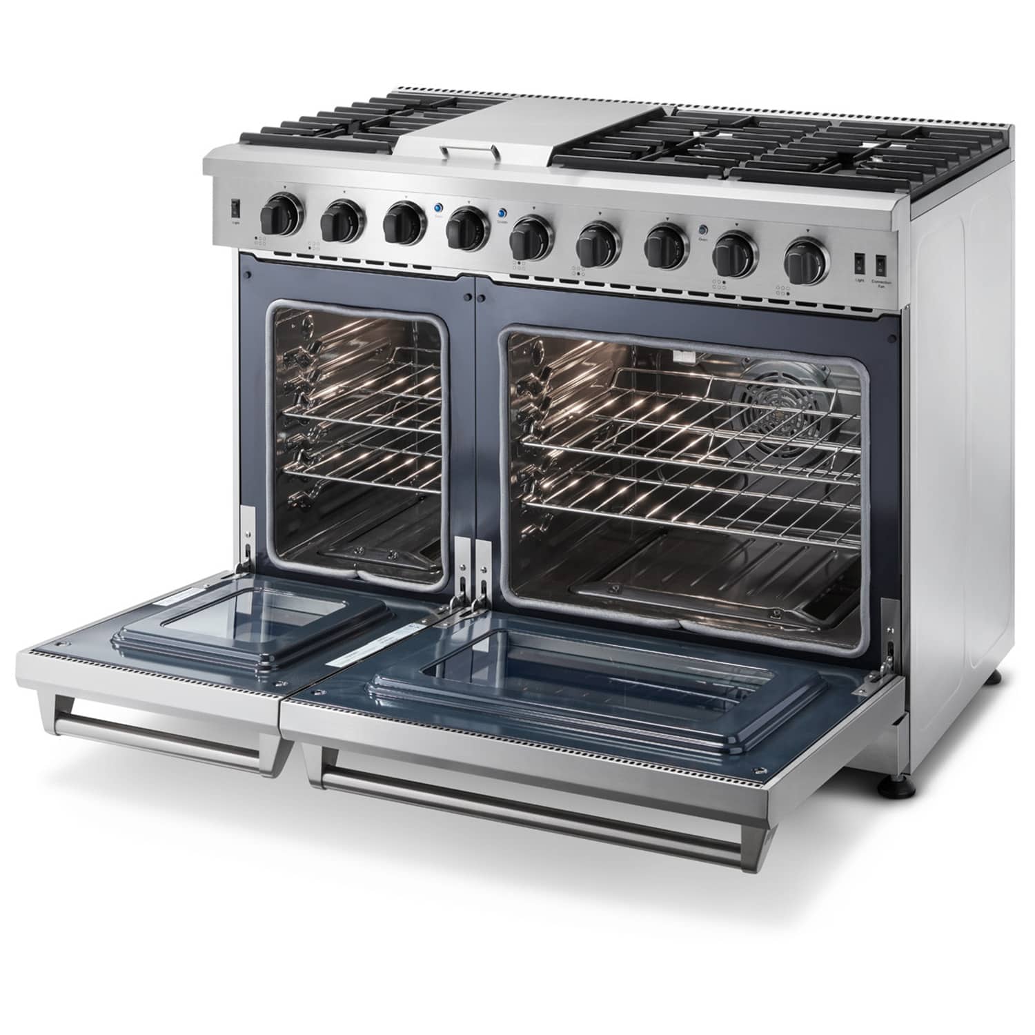 Thor Kitchen 48-Inch 6.8 Cu. Ft. Double Oven Propane Gas Range with in Stainless Steel (LRG4807ULP) - Image 4
