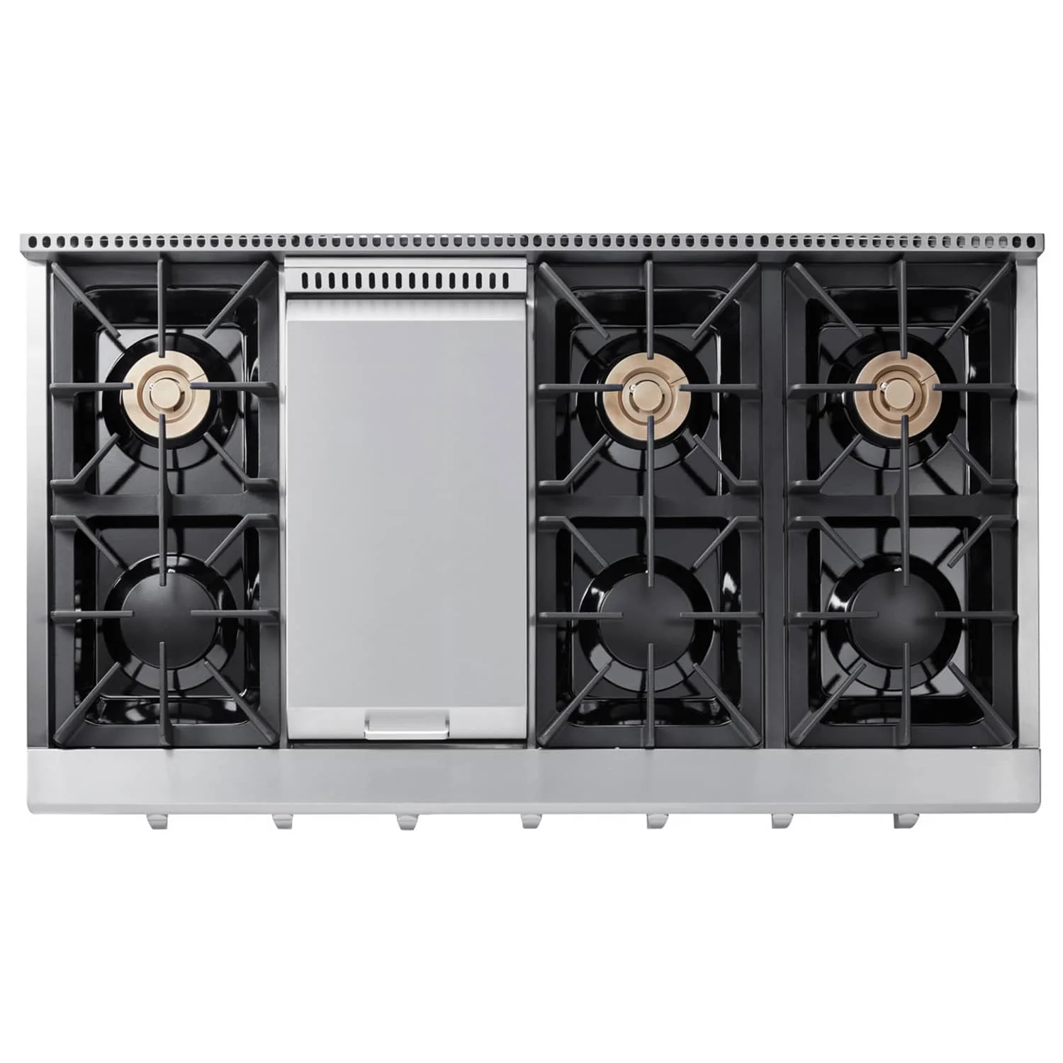 Thor Kitchen 48-Inch Propane Gas Cooktop in Stainless Steel with 6 Burners Including Power Burners and Griddle (HRT4806ULP) - Image 6