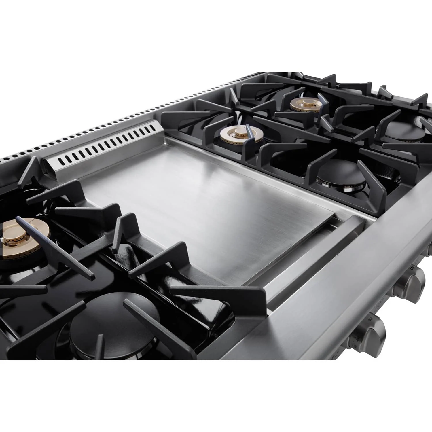Thor Kitchen 48-Inch Propane Gas Cooktop in Stainless Steel with 6 Burners Including Power Burners and Griddle (HRT4806ULP) - Image 7