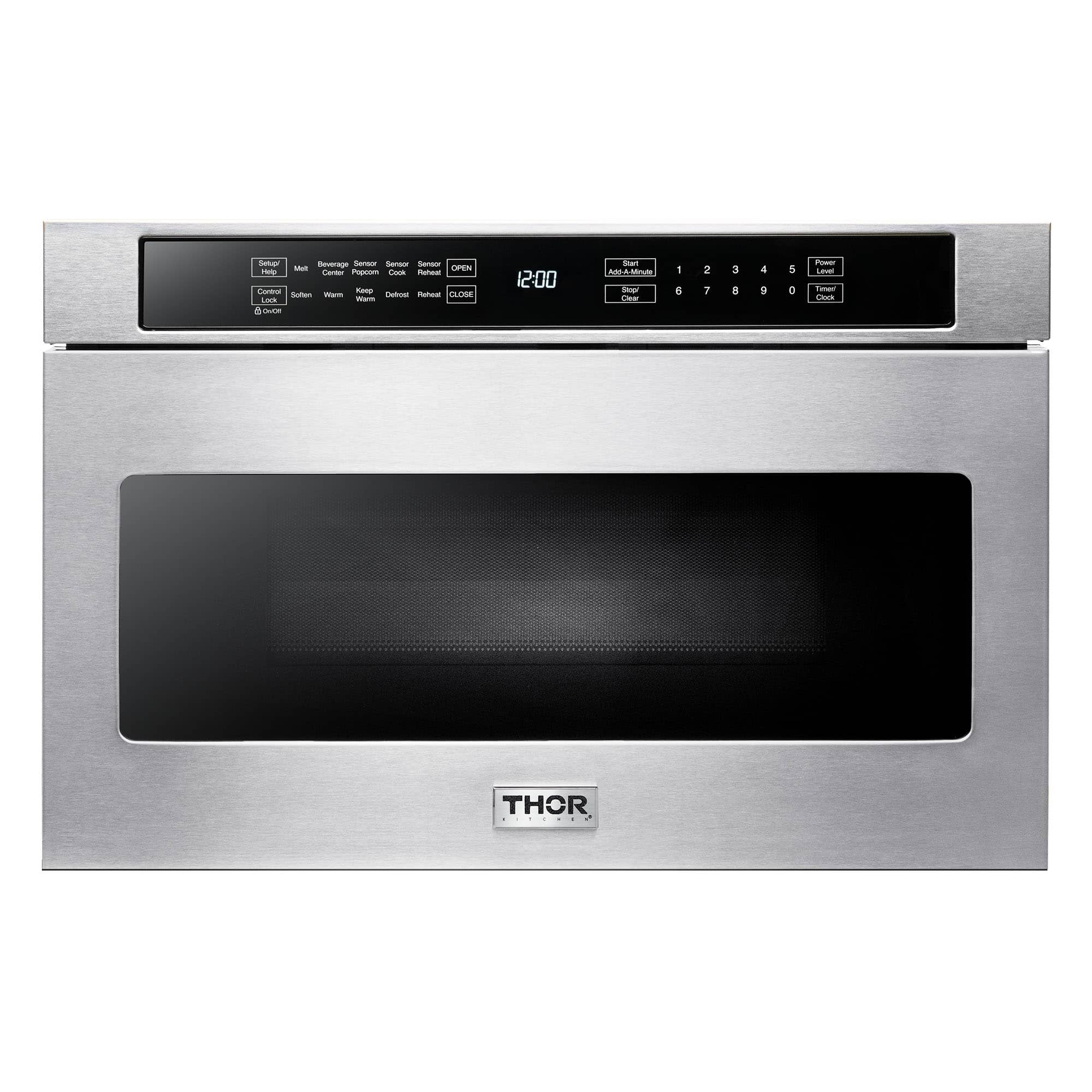 Thor Kitchen A-Series 5-Piece Appliance Package - 48-Inch Gas Range, Refrigerator with Water Dispenser, Dishwasher, Microwave, and Wine Cooler in Stainless Steel - Image 38